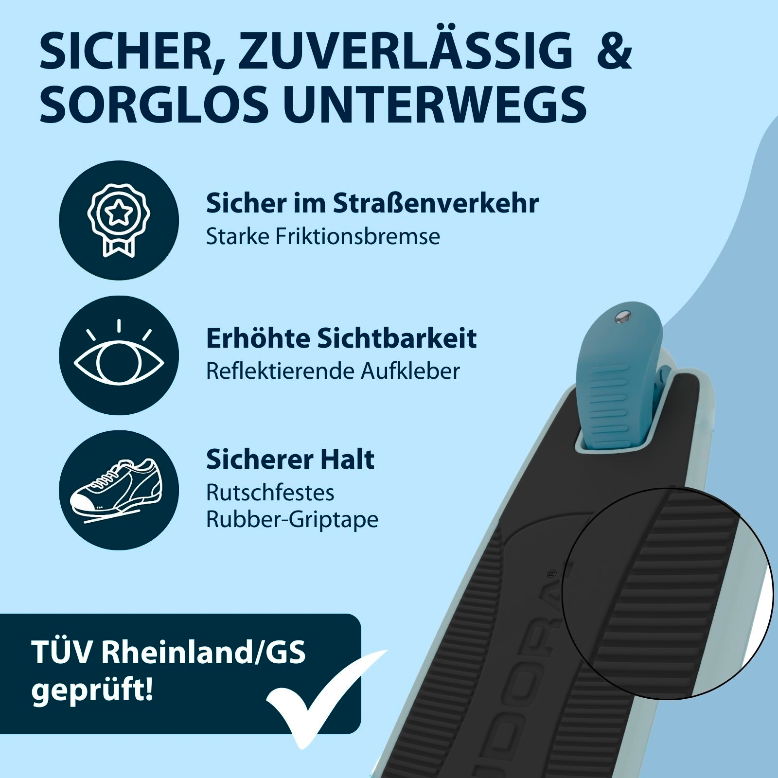 HUDORA Tri-Scooter, blue, Bild 5 von 7
