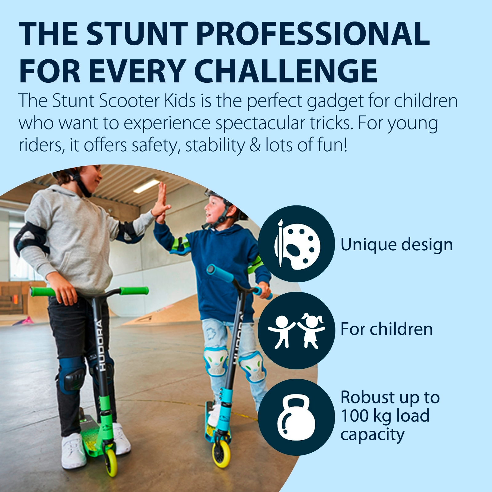 HUDORA Stunt Scooter Kids, light blue, image 6 from 7