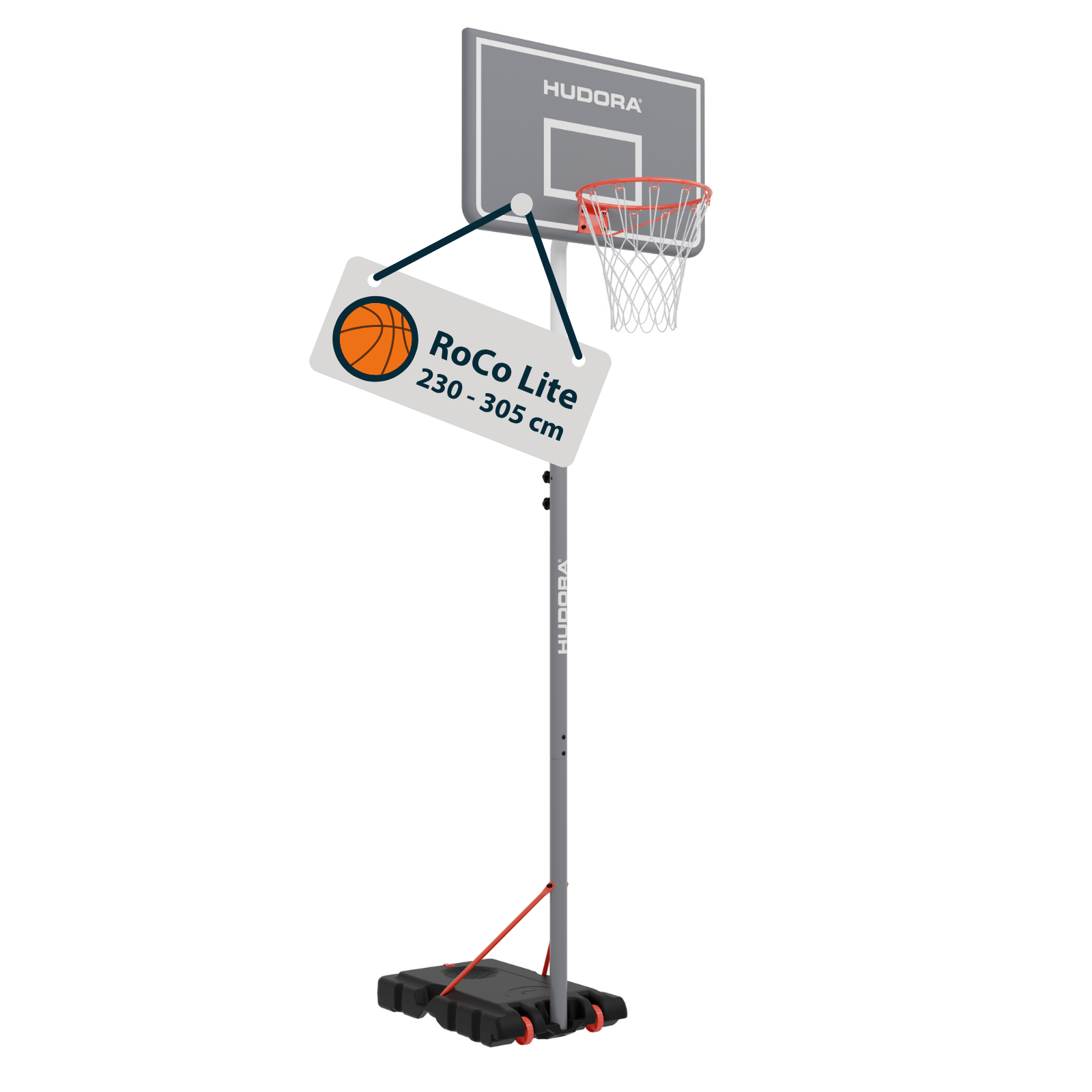 HUDORA Basketballständer RoCo 305 Lite cloud