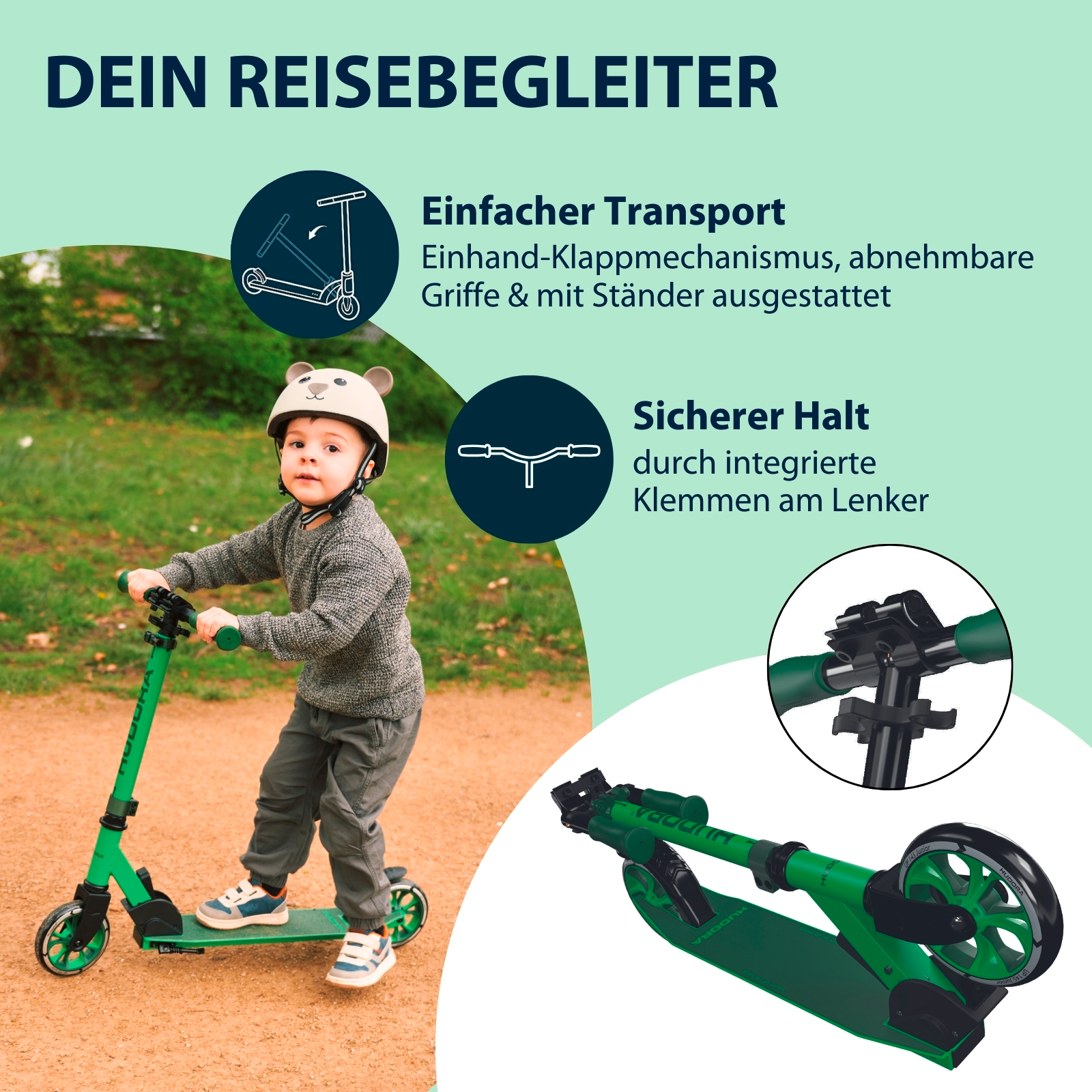 HUDORA Scooter Up 145 Junior, pine/grass, Bild 4 von 7
