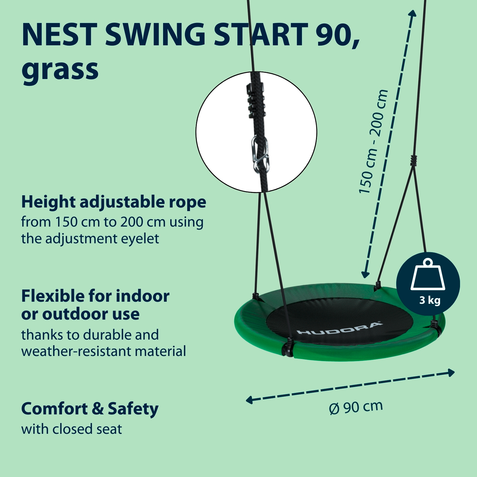Start Nestschaukel 90, grass, image 2 from 6