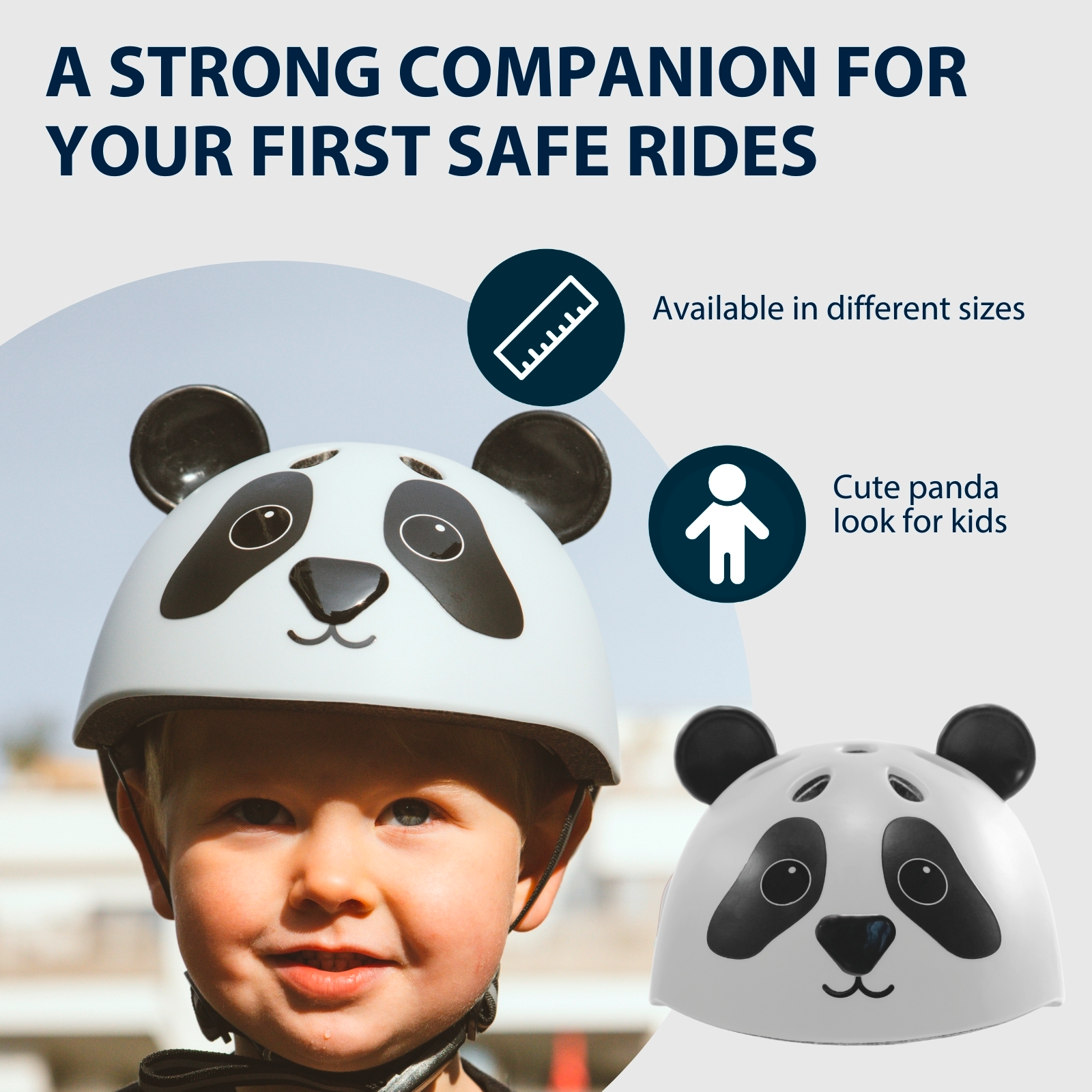 HUDORA children's helmet Beary, mocha, size 44-47, image 6 from 7