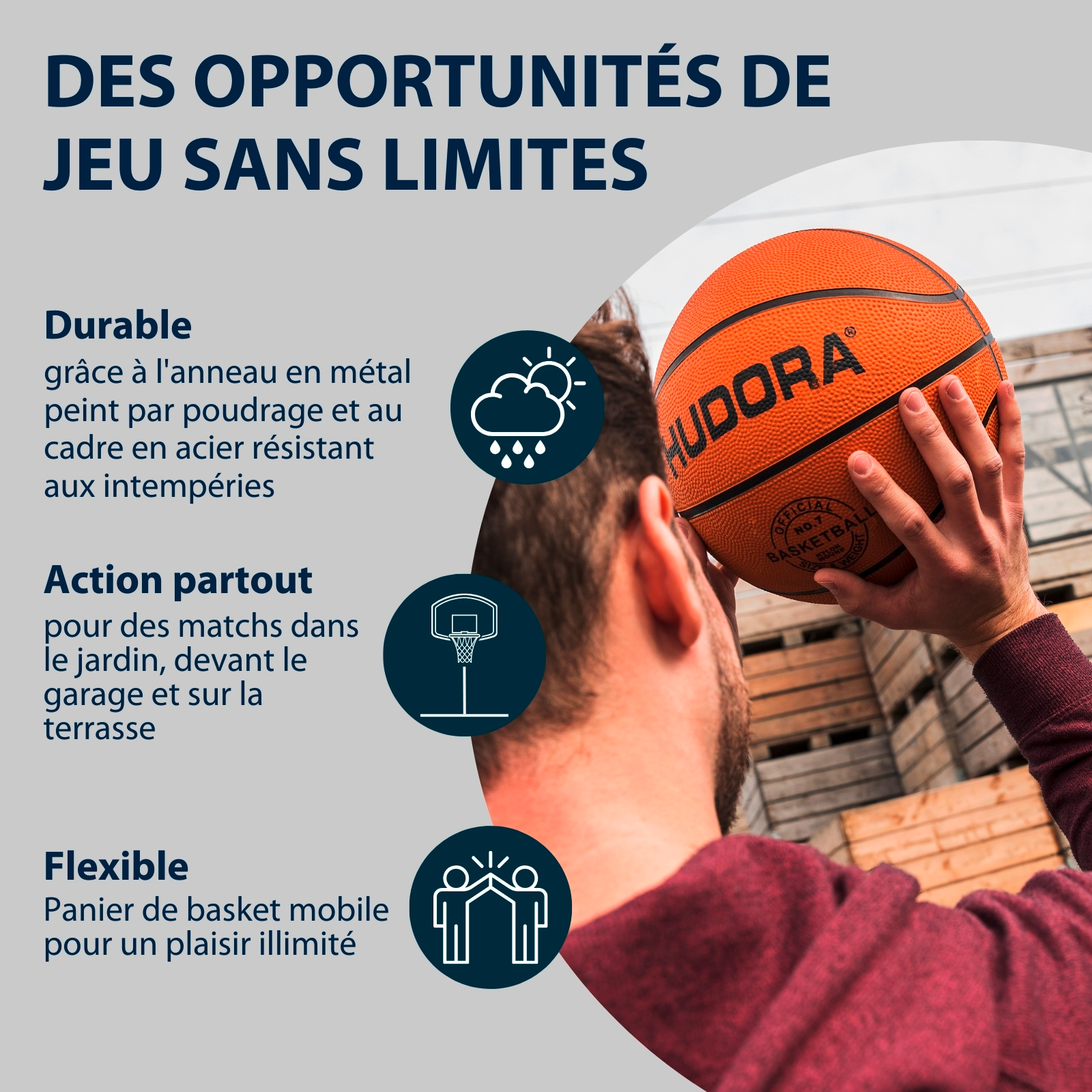 HUDORA Competition Pro basketball stand, image 4 from 6