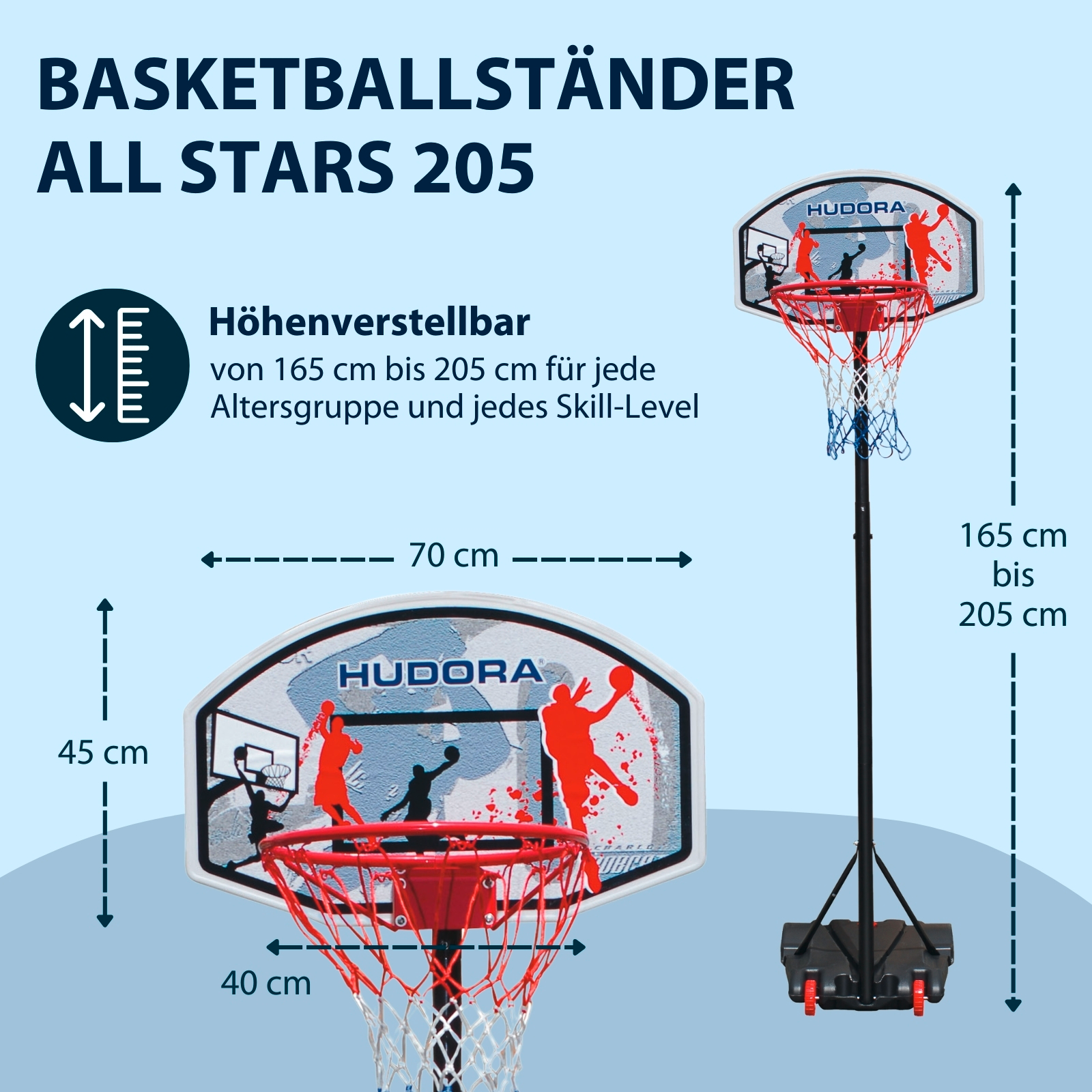 HUDORA Basketballständer All Stars 205, Bild 2 von 6