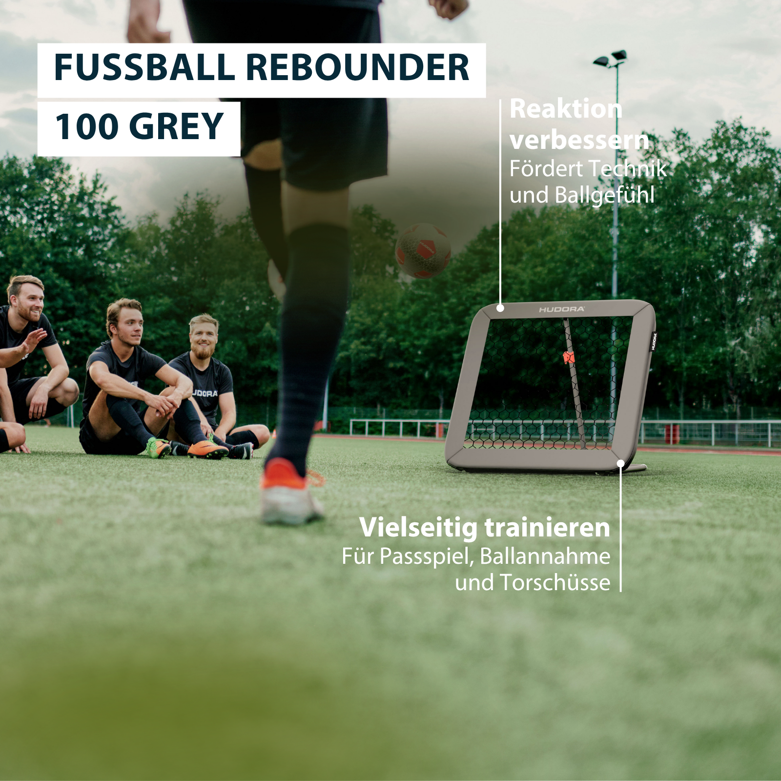 HUDORA Fußball Rebounder 100 Grey, Bild 2 von 7
