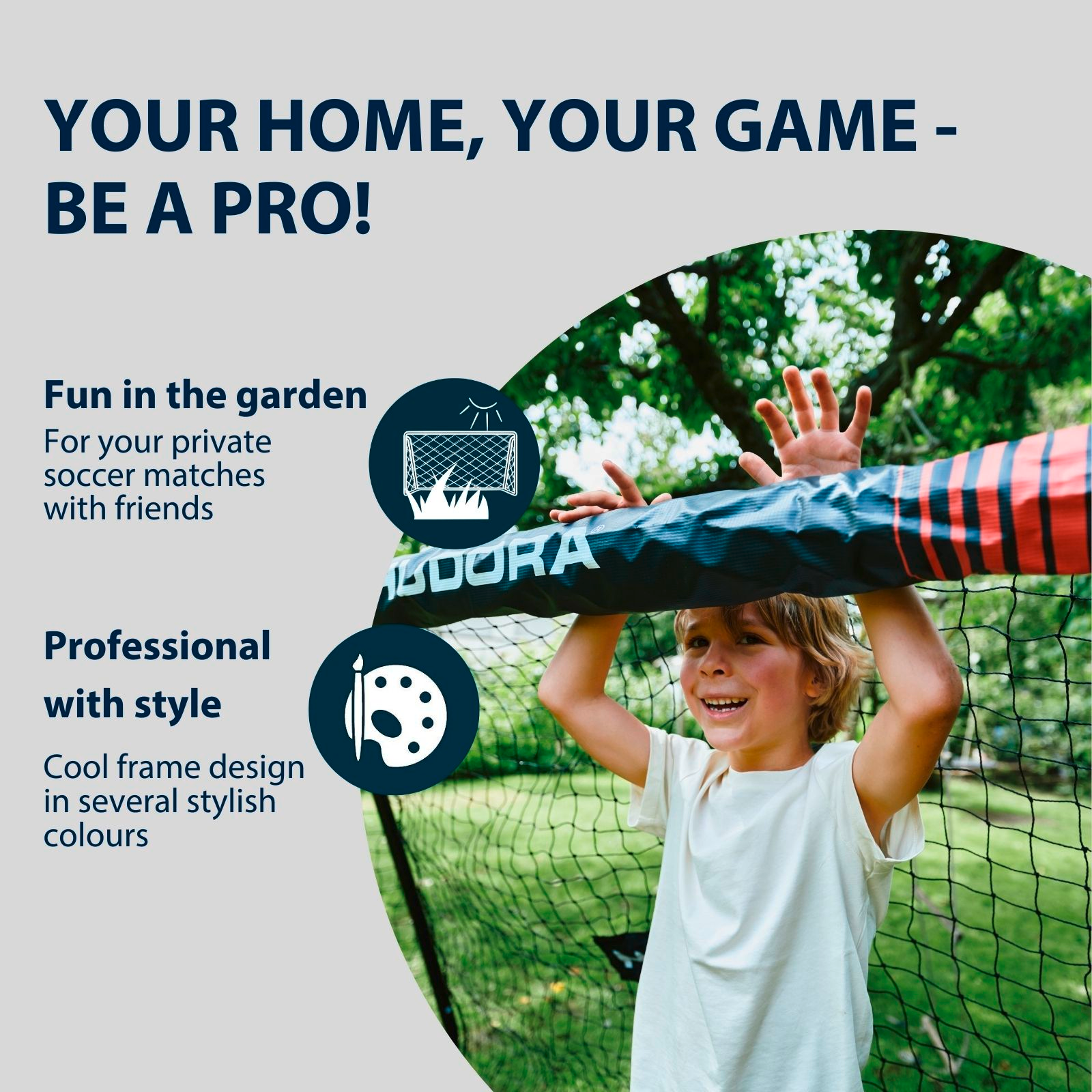HUDORA football goal Pro Tect 300 Advanced Red, image 6 from 7