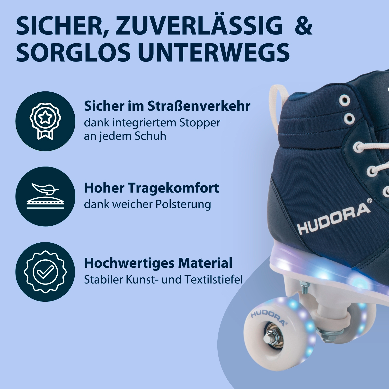 Roller Skates Advanced, navy LED, Gr. 31/32, Bild 5 von 7