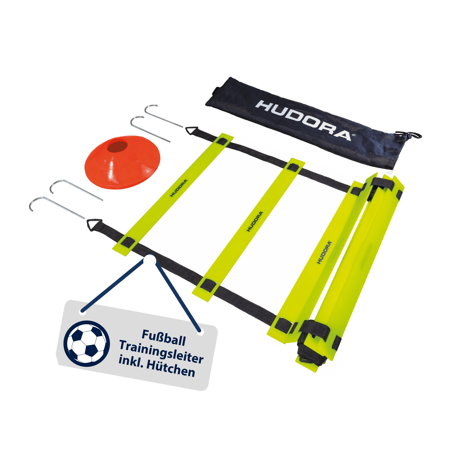 HUDORA Fußball Trainingsleiter inkl. Hütchen