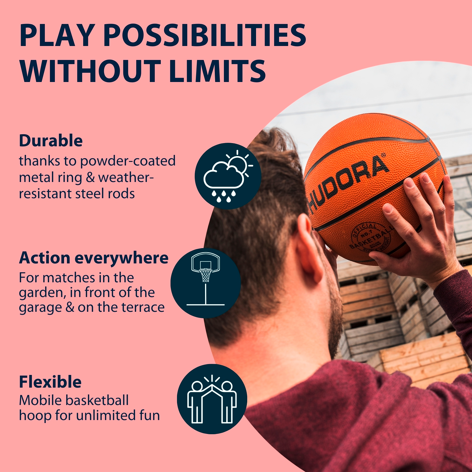 Start basketball stand 205, red, image 4 from 6