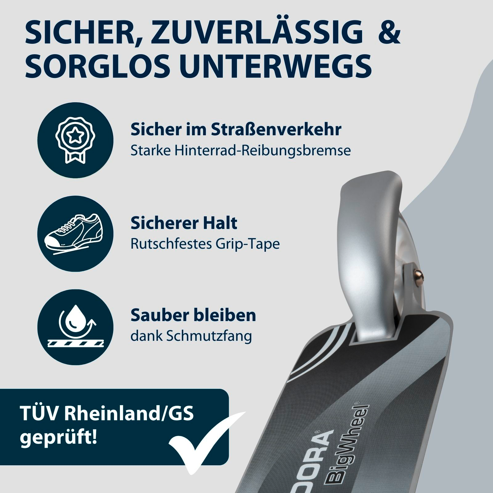 HUDORA Little BigWheel®, Scooter silber "Exklusiv Edition", Bild 5 von 7