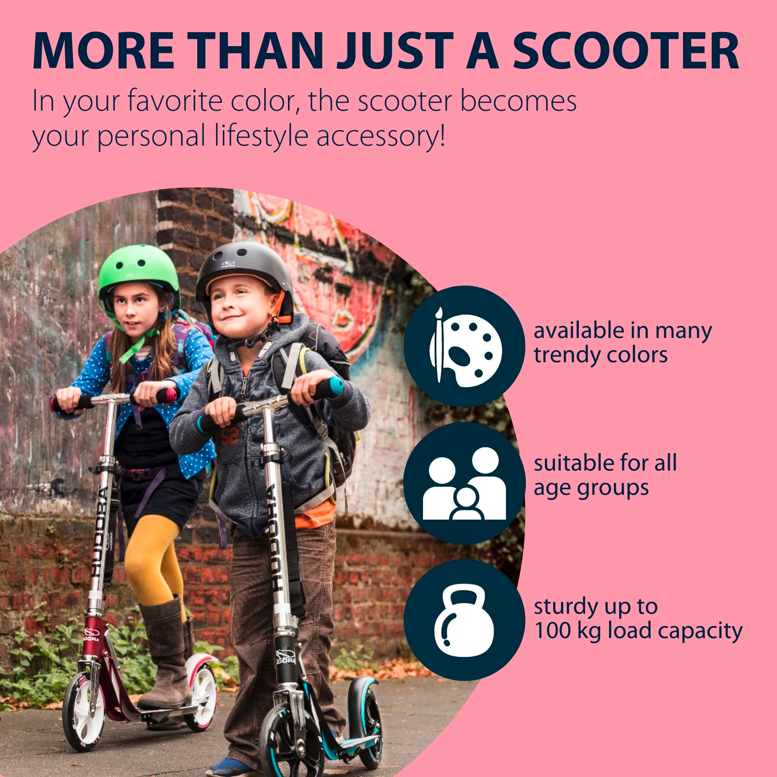 HUDORA BigWheel® 205, Scooter magenta/silber, image 6 from 7