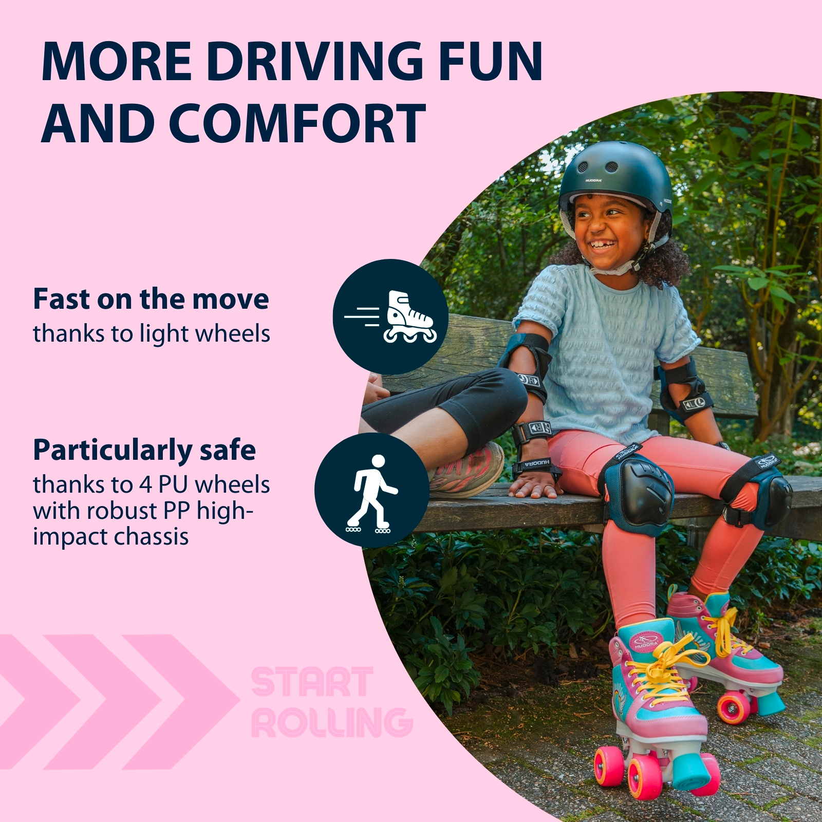 HUDORA Roller Skate Skate Wonders Sizes 35-40, image 3 from 7