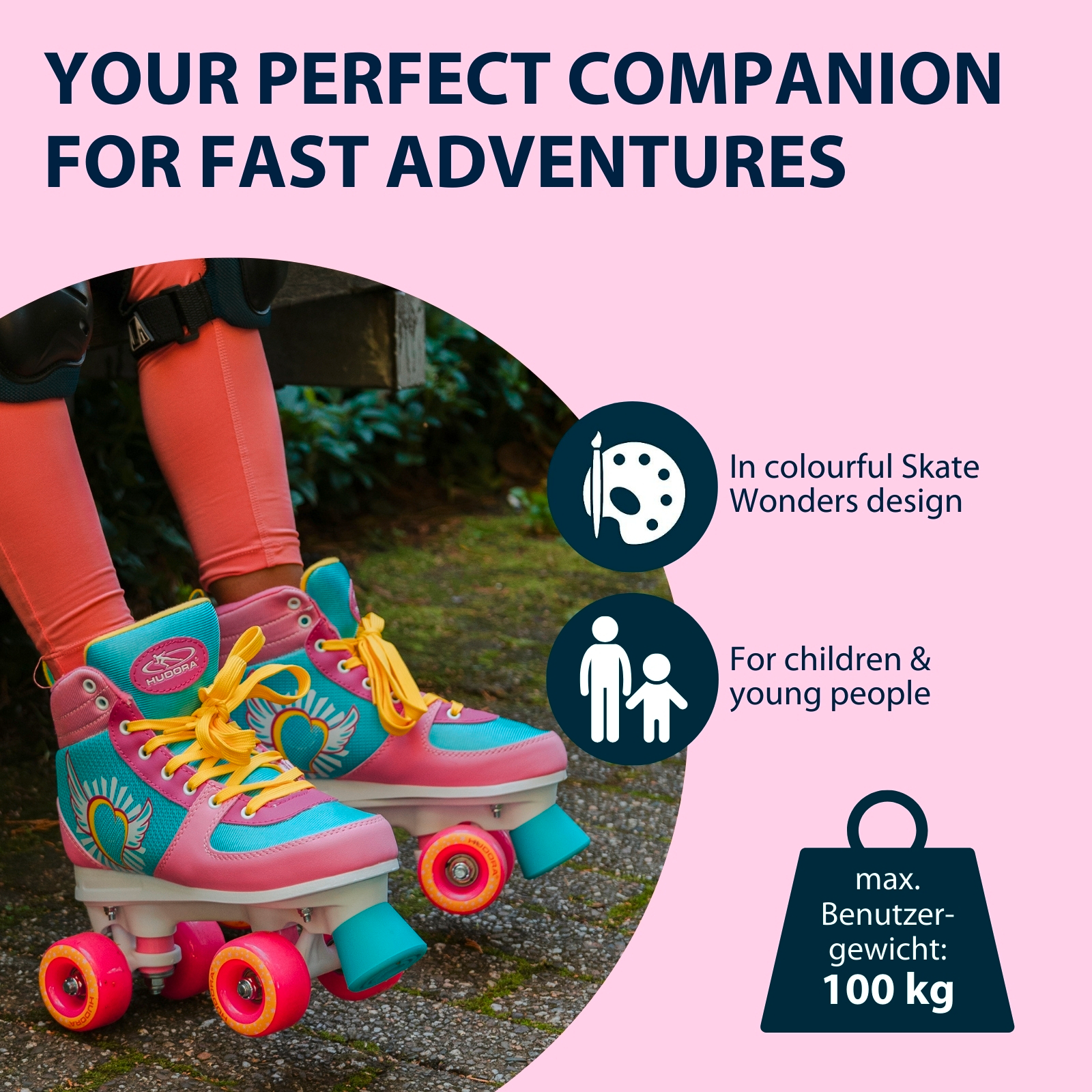 HUDORA Roller Skate Skate Wonders Sizes 35-40, image 6 from 7