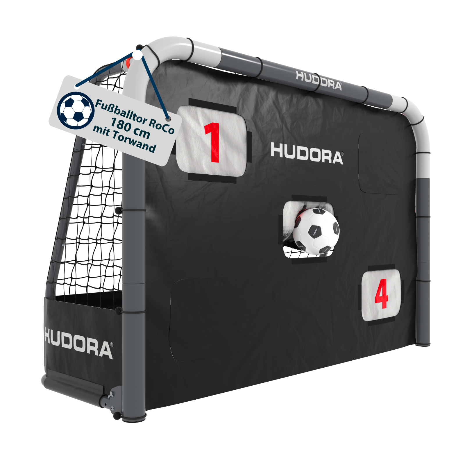 HUDORA RoCo 180 football goal with goal wall