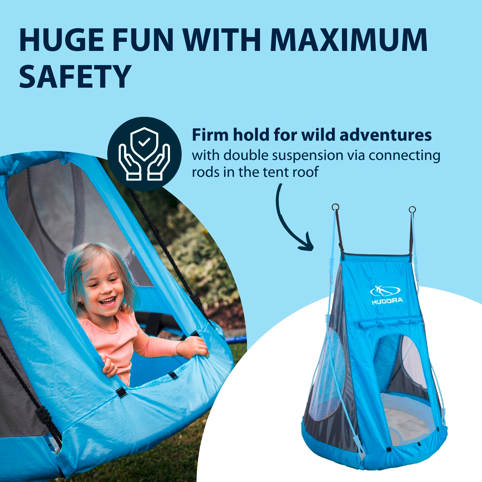 HUDORA Cosy Castle tent for nest swing 90, image 5 from 7