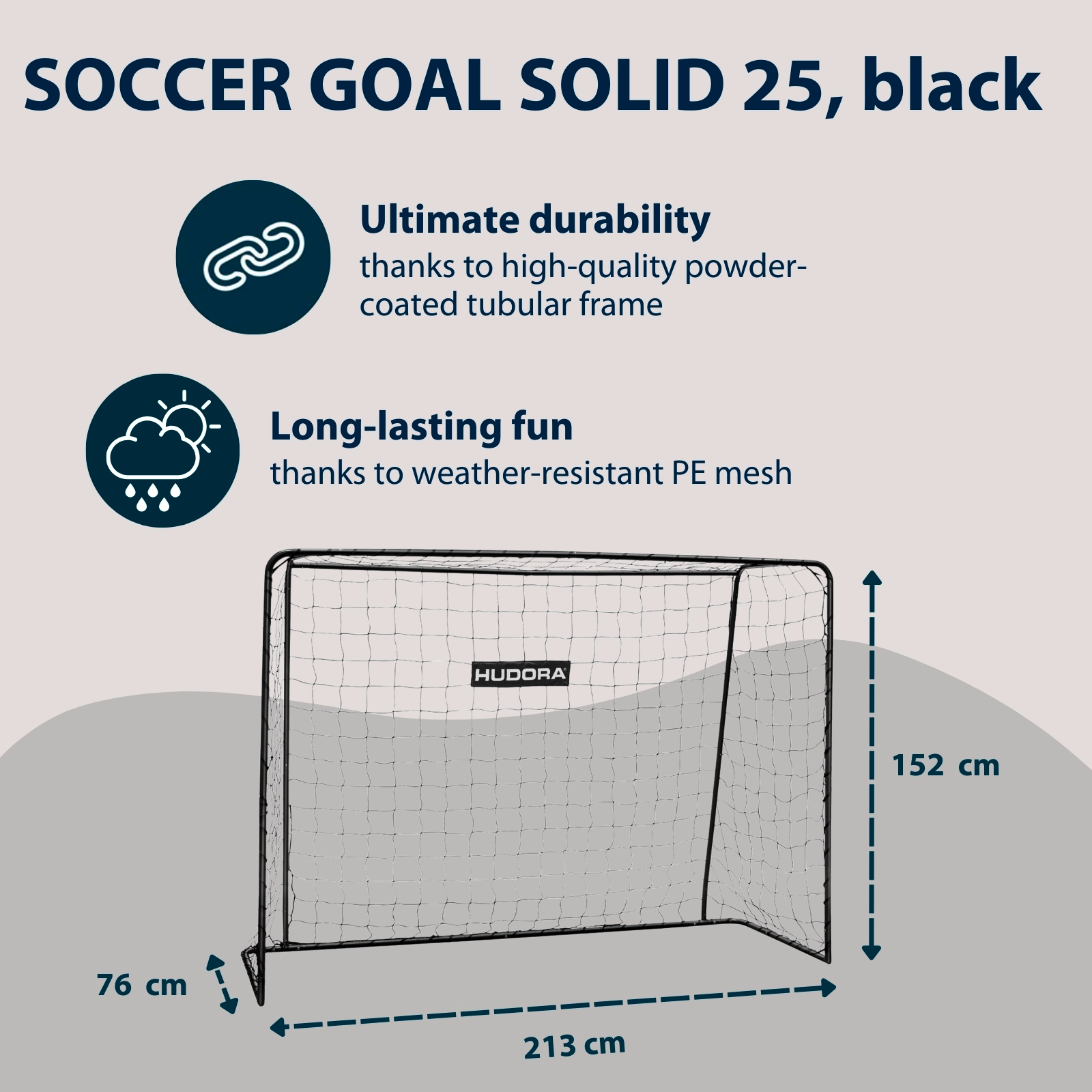 HUDORA Solid 25 Football Goal, image 2 from 7