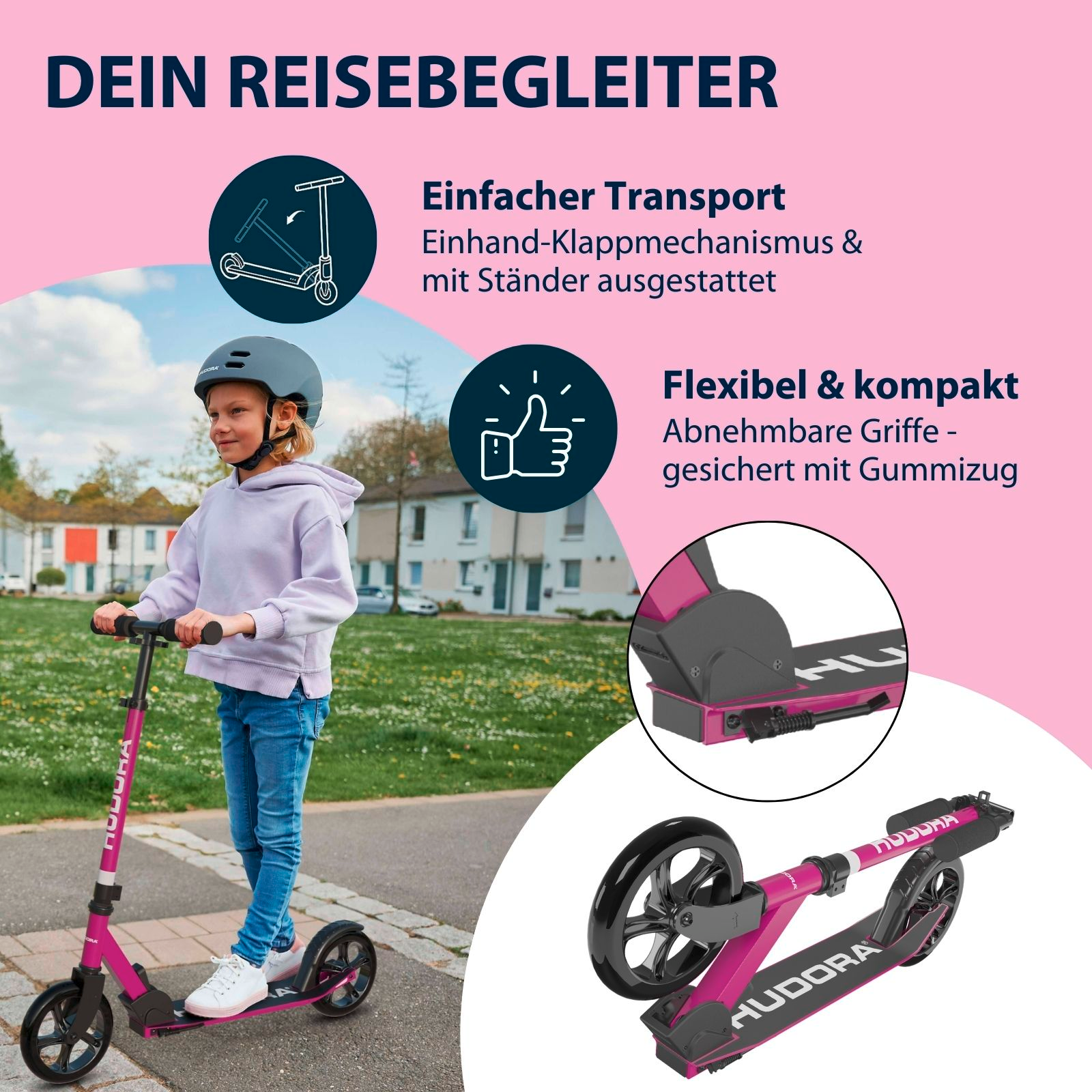 HUDORA Scooter Start 200, purple, Bild 4 von 7
