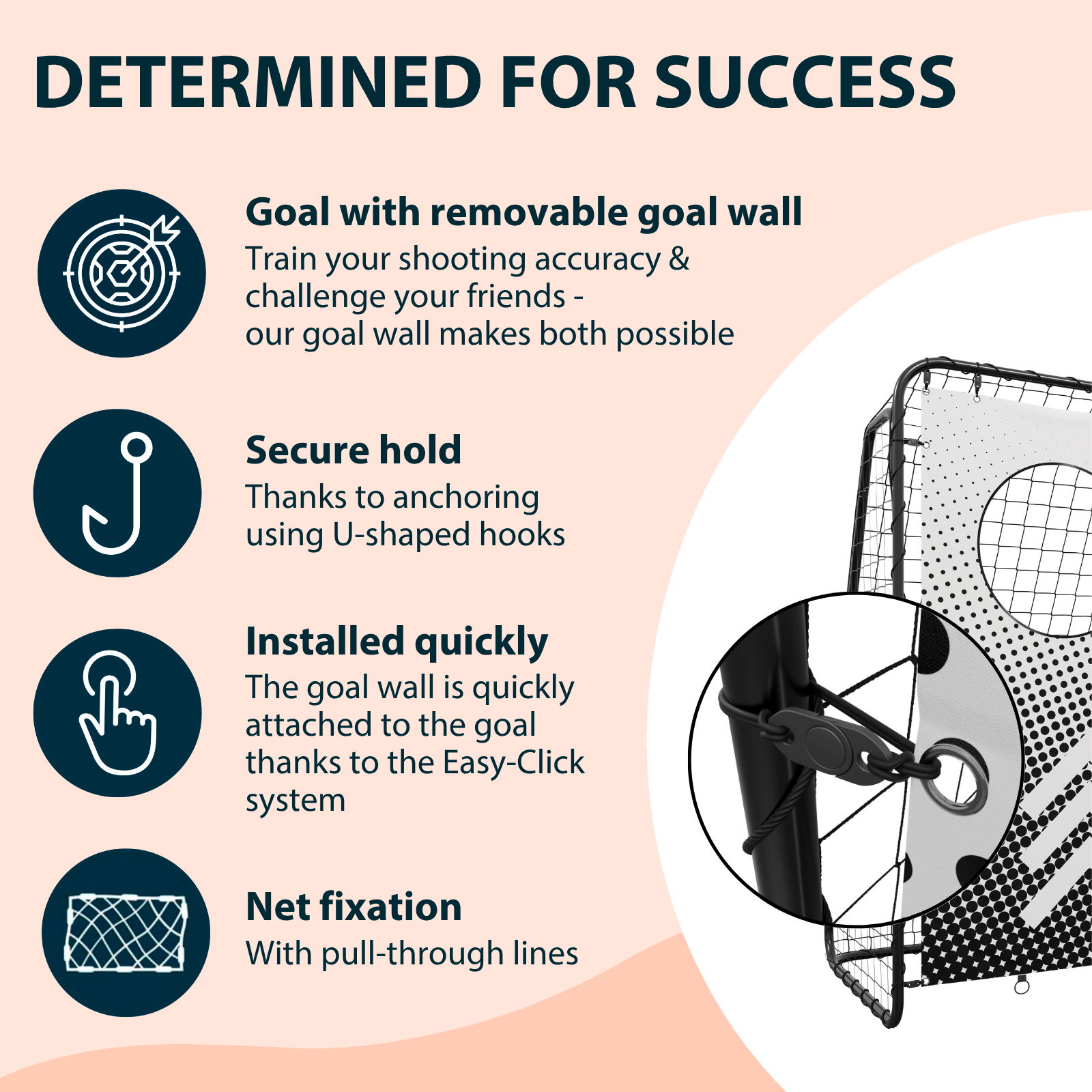 HUDORA football goal trainer with goal wall, image 3 from 6