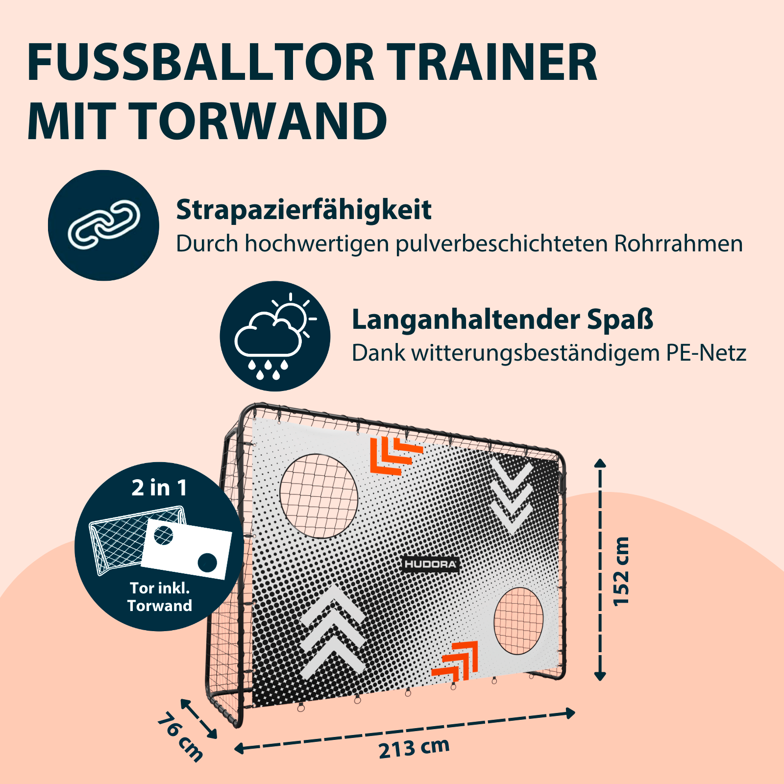 Fußballtor Trainer mit Torwand AZ, Motiv Arrow, Bild 2 von 6