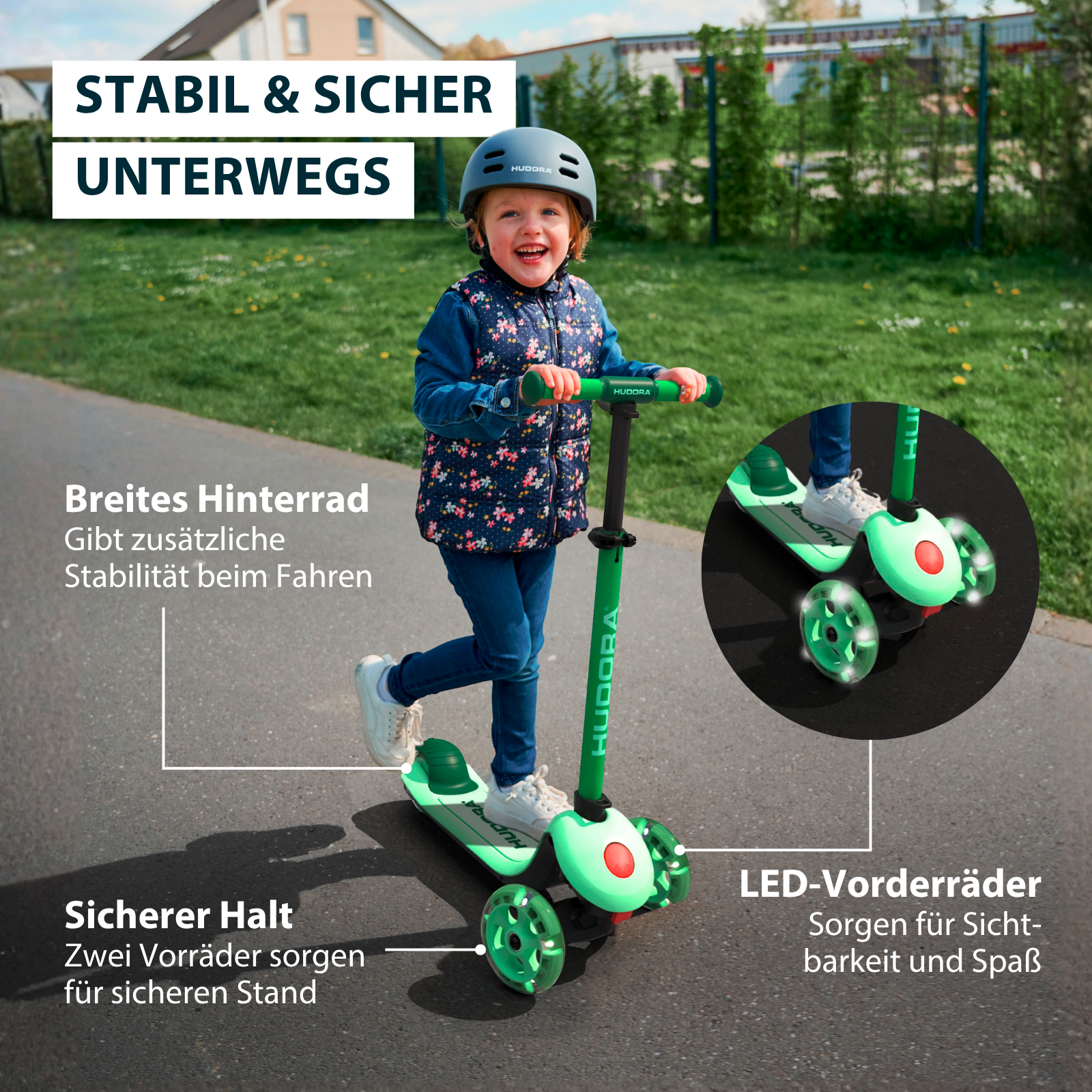 HUDORA Tri-Scooter, mint, Bild 2 von 7