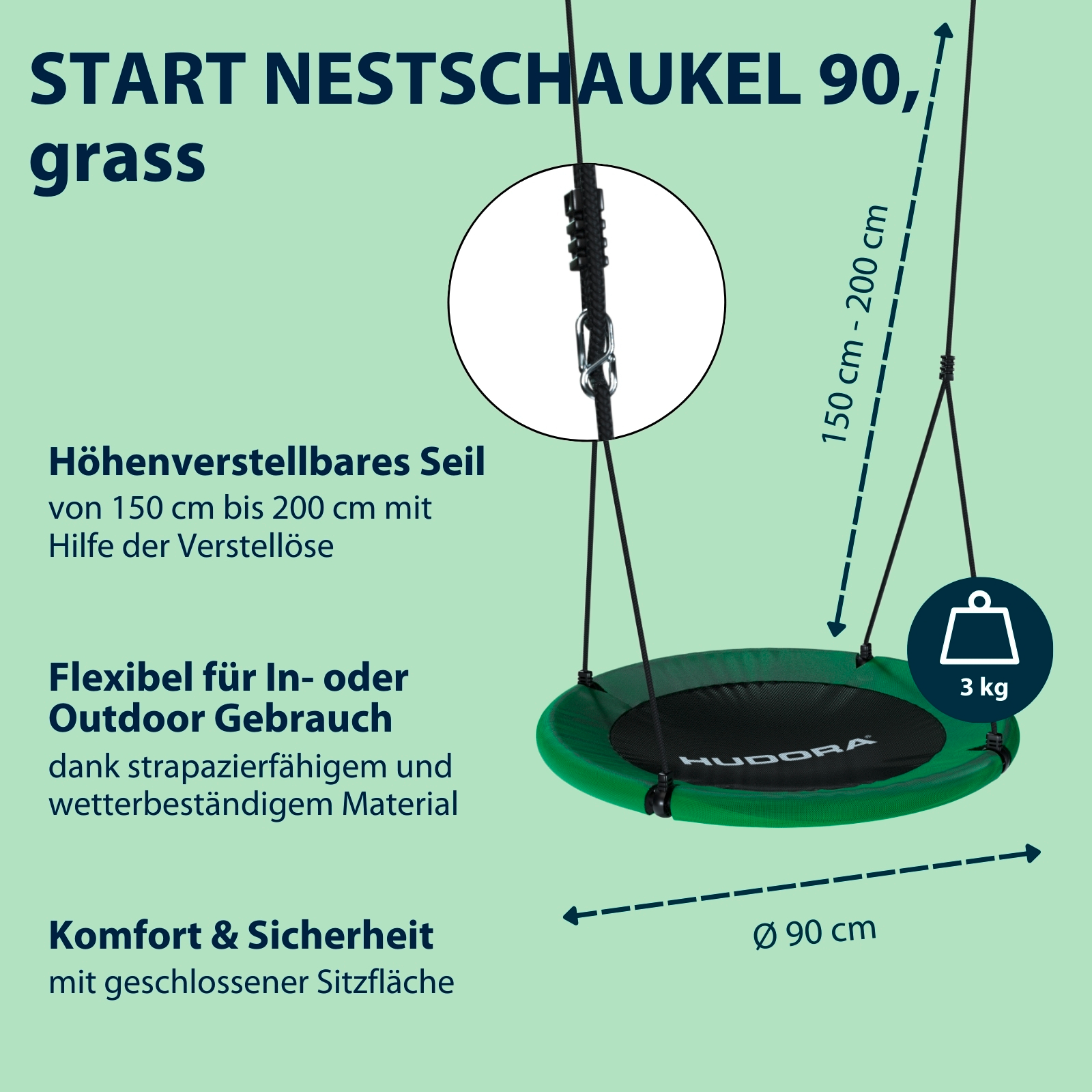 Start Nestschaukel 90, grass, Bild 2 von 6