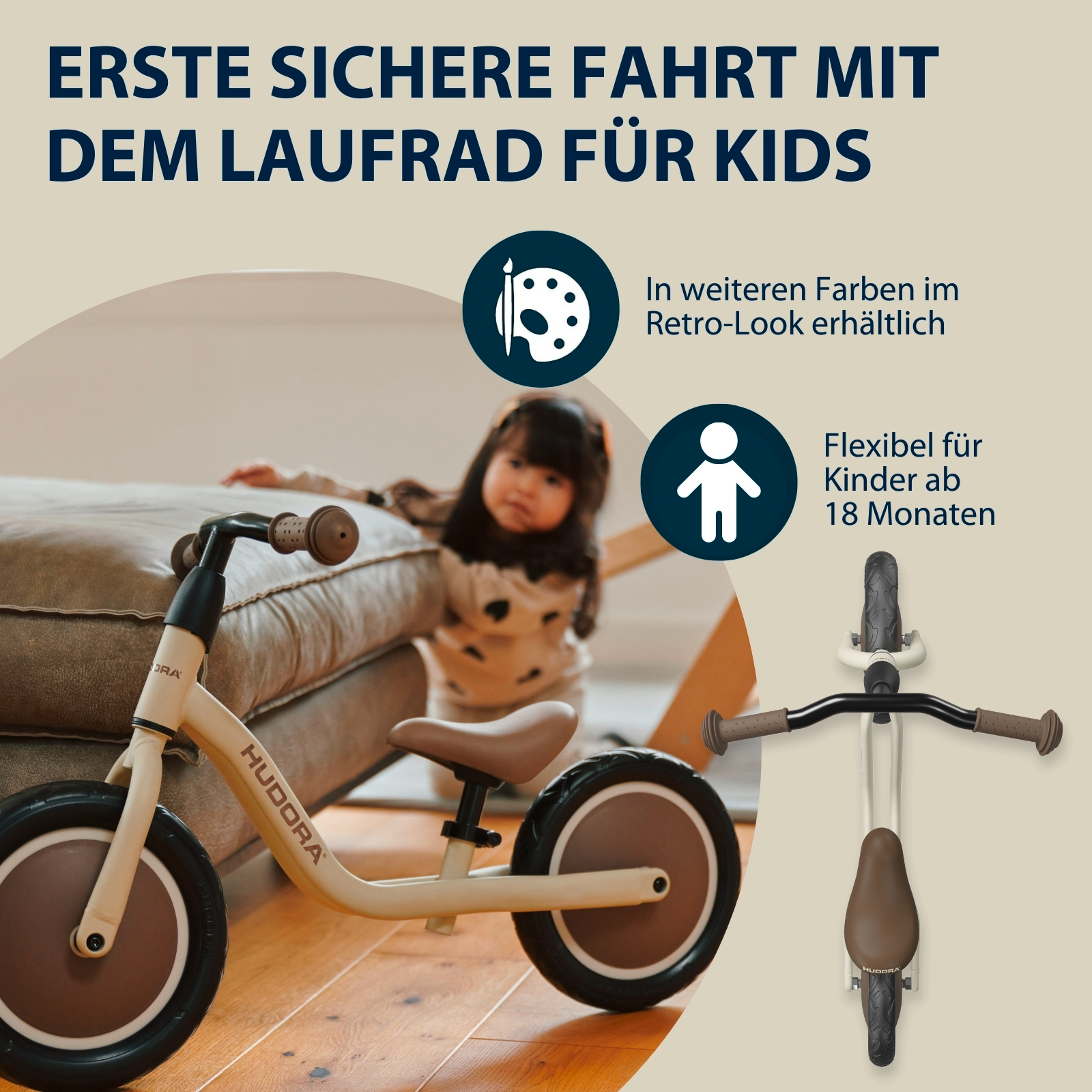 HUDORA Laufrad Cruisy, mocha, Bild 5 von 6