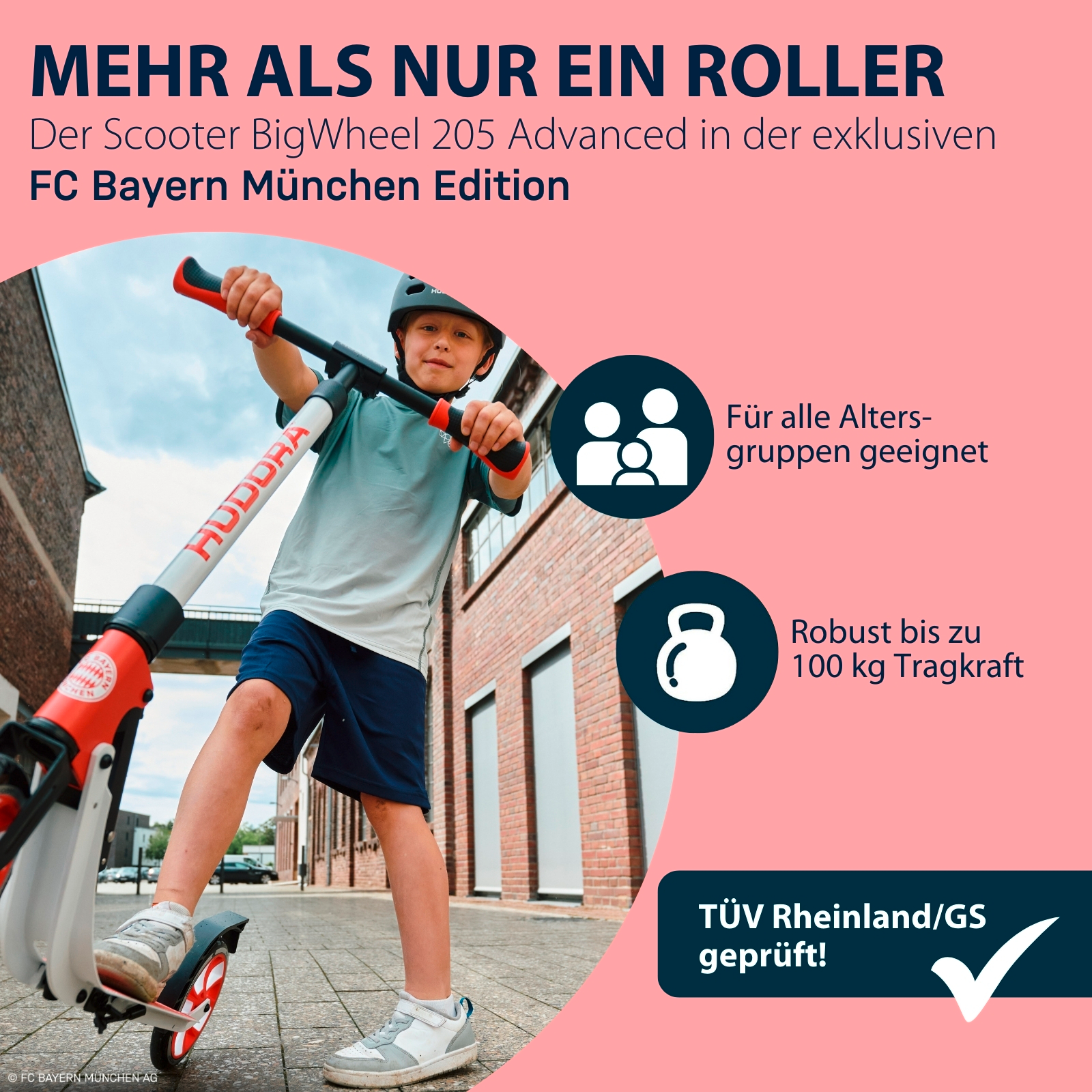 HUDORA BigWheel® 205 Advanced, FC Bayern München, Bild 6 von 8