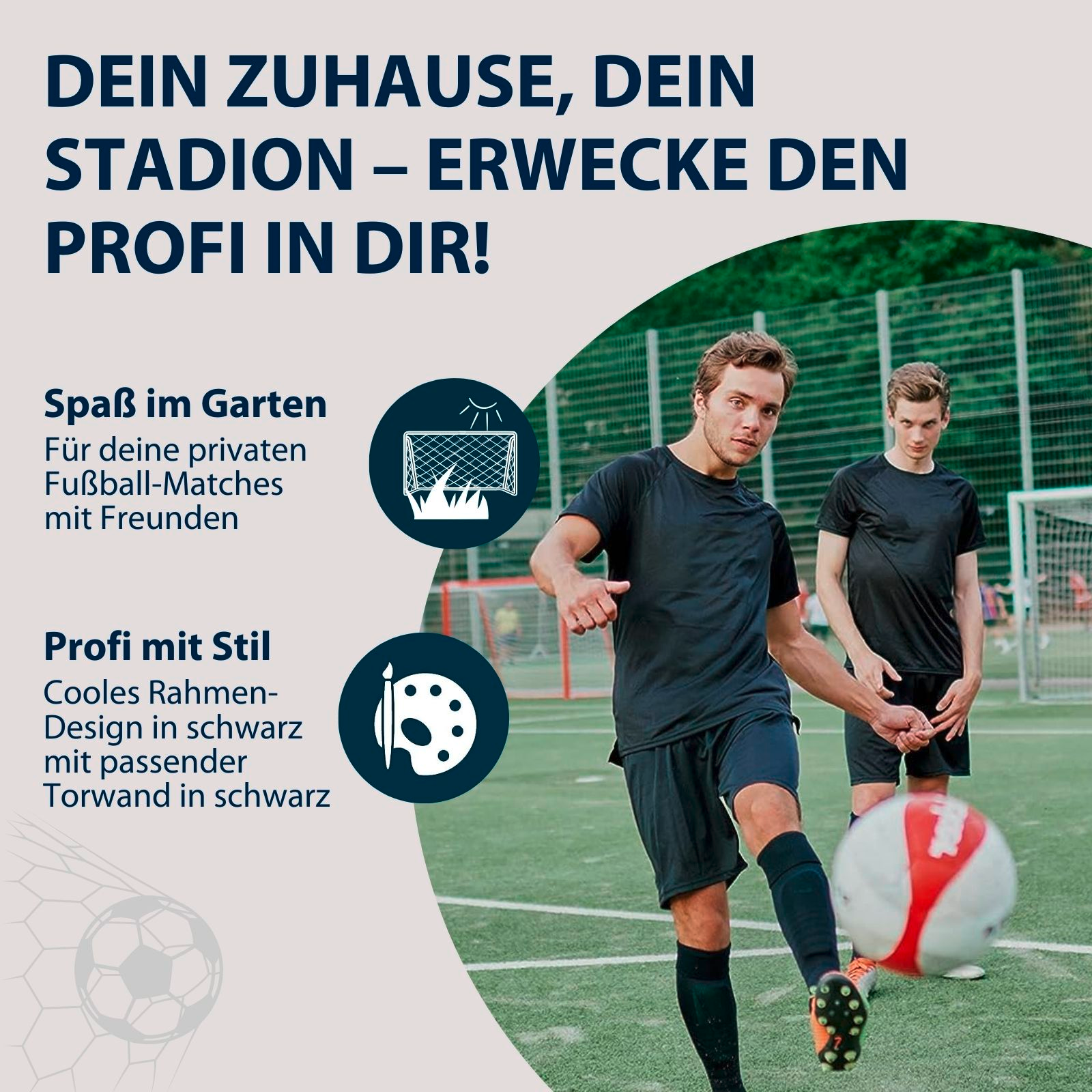 HUDORA Fußballtor Trainer mit Torwand, Bild 5 von 6