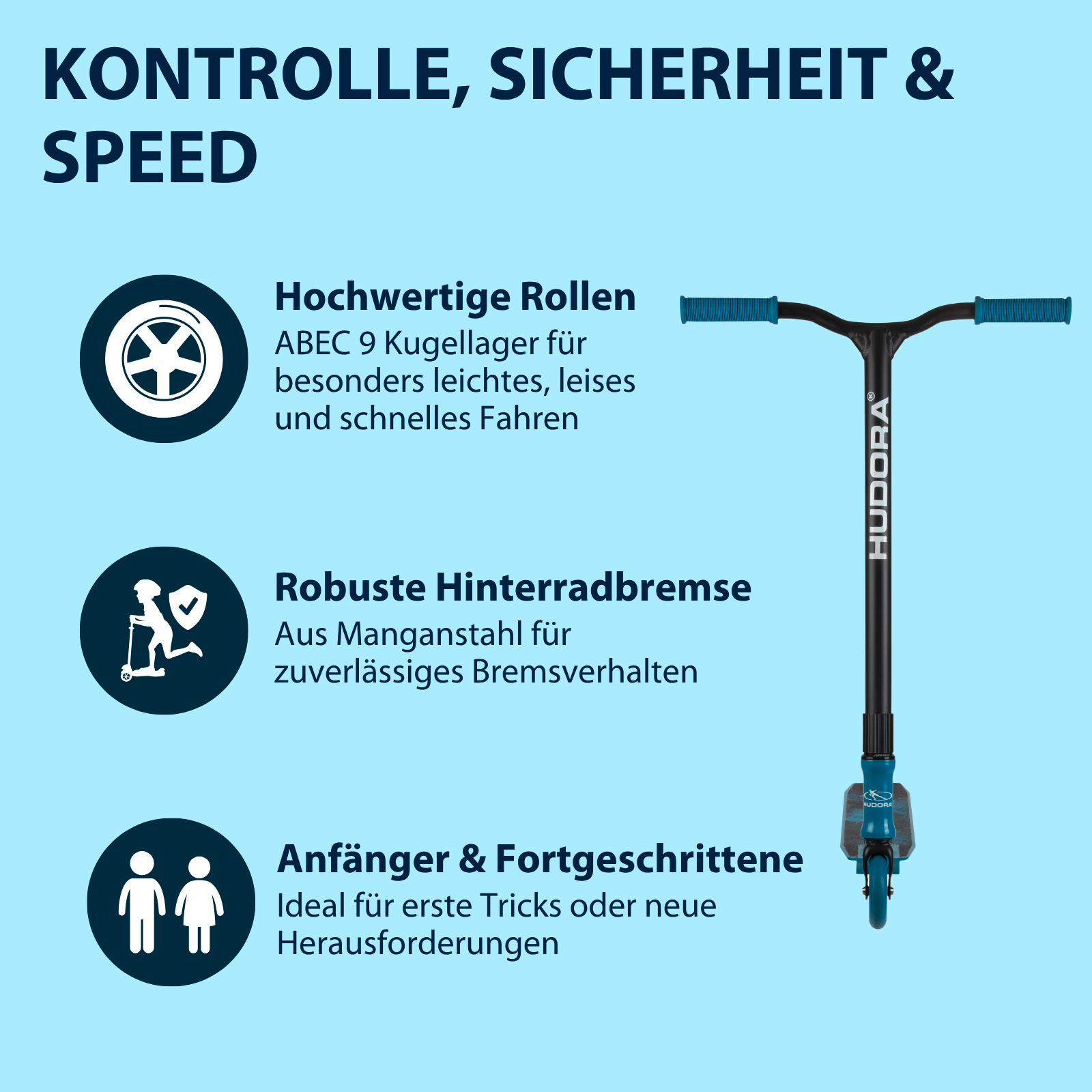HUDORA Stunt Scooter XQ-12.1, blau, Bild 6 von 7
