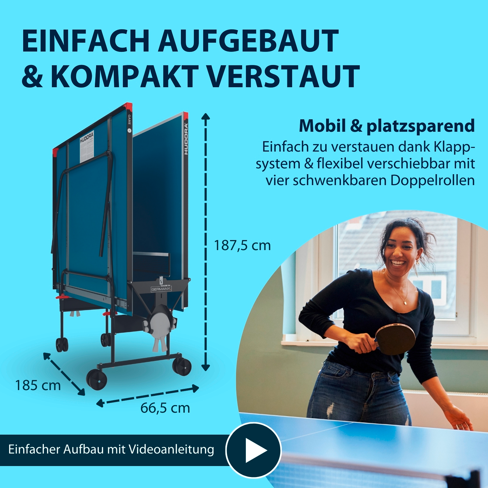 HUDORA Tischtennisplatte Game, Bild 3 von 7
