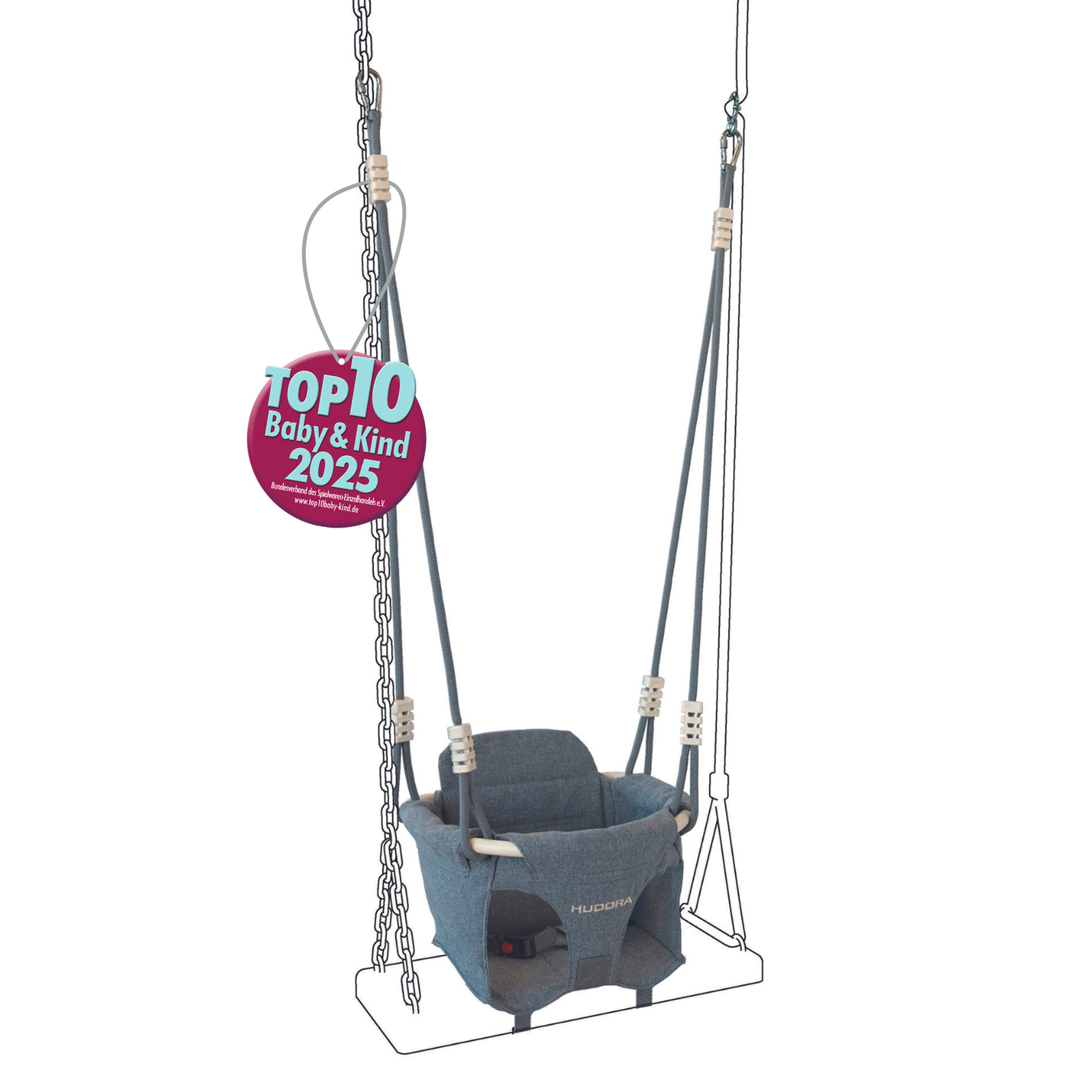Schaukelaufsatz Toddler, grau