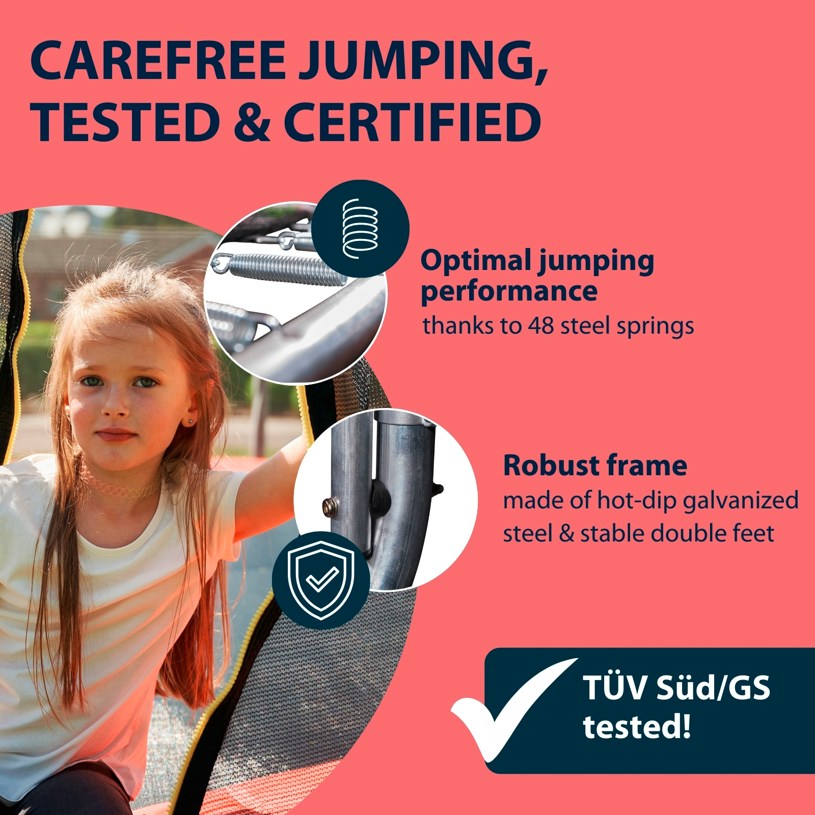 HUDORA trampoline Fantastic 400V, image 5 from 7