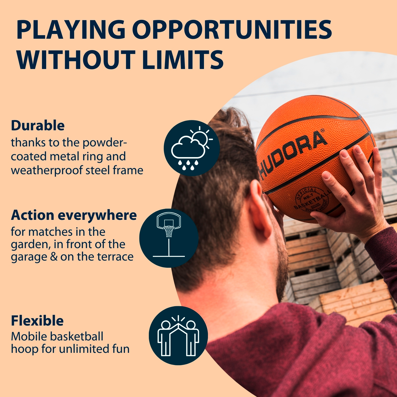 HUDORA Basketballständer Chicago 260, image 4 from 6