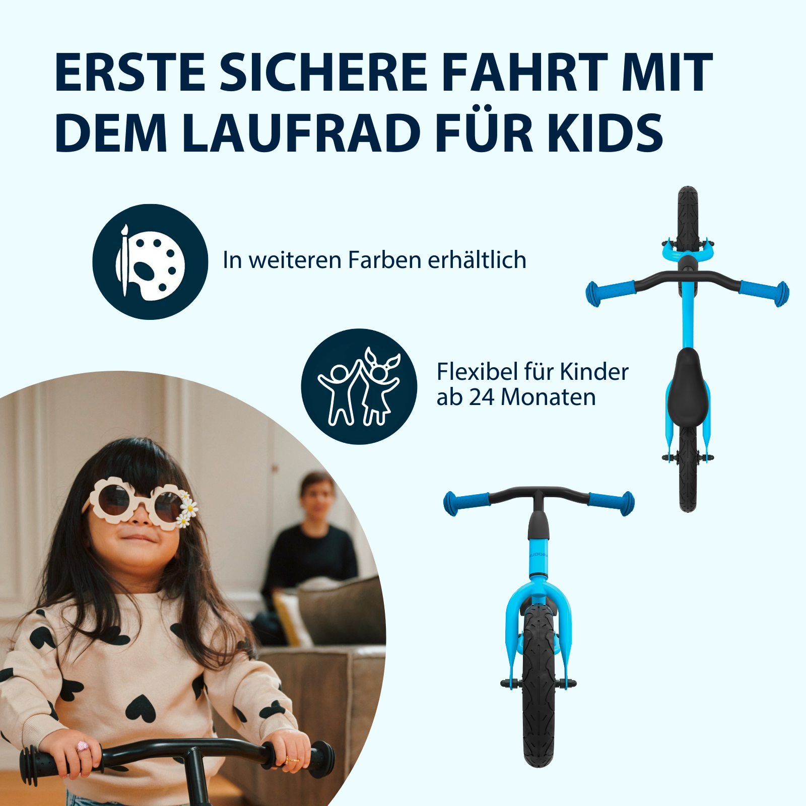 Laufrad Up 12,5“, cyan, Bild 5 von 6