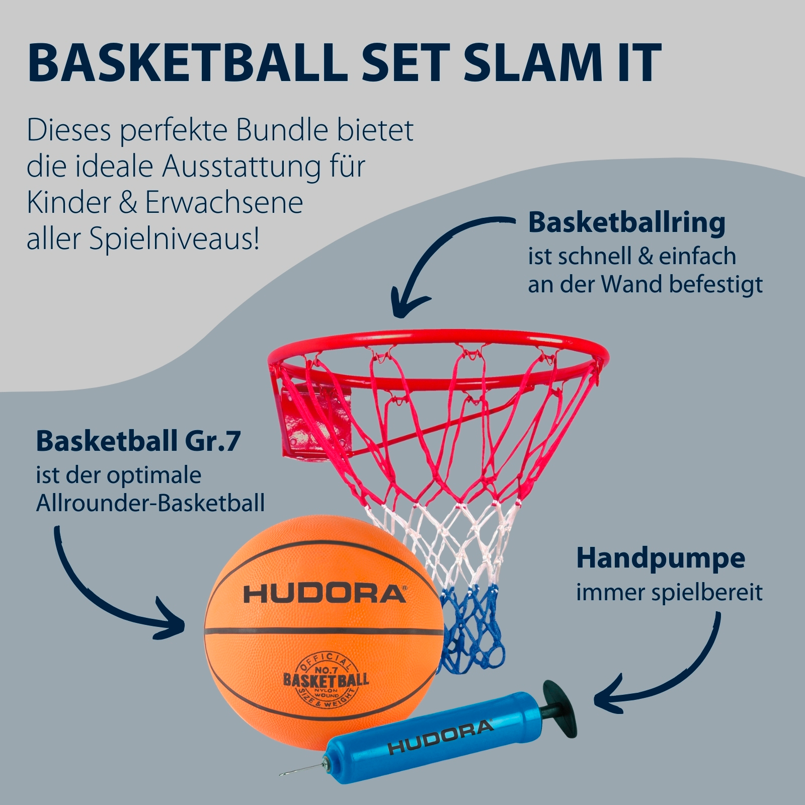 HUDORA Basketball Set Slam It, Bild 2 von 7