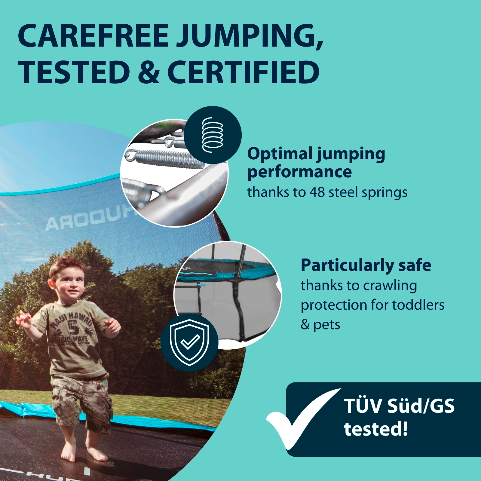 HUDORA Fantastic Complete Trampoline 300V, image 5 from 7