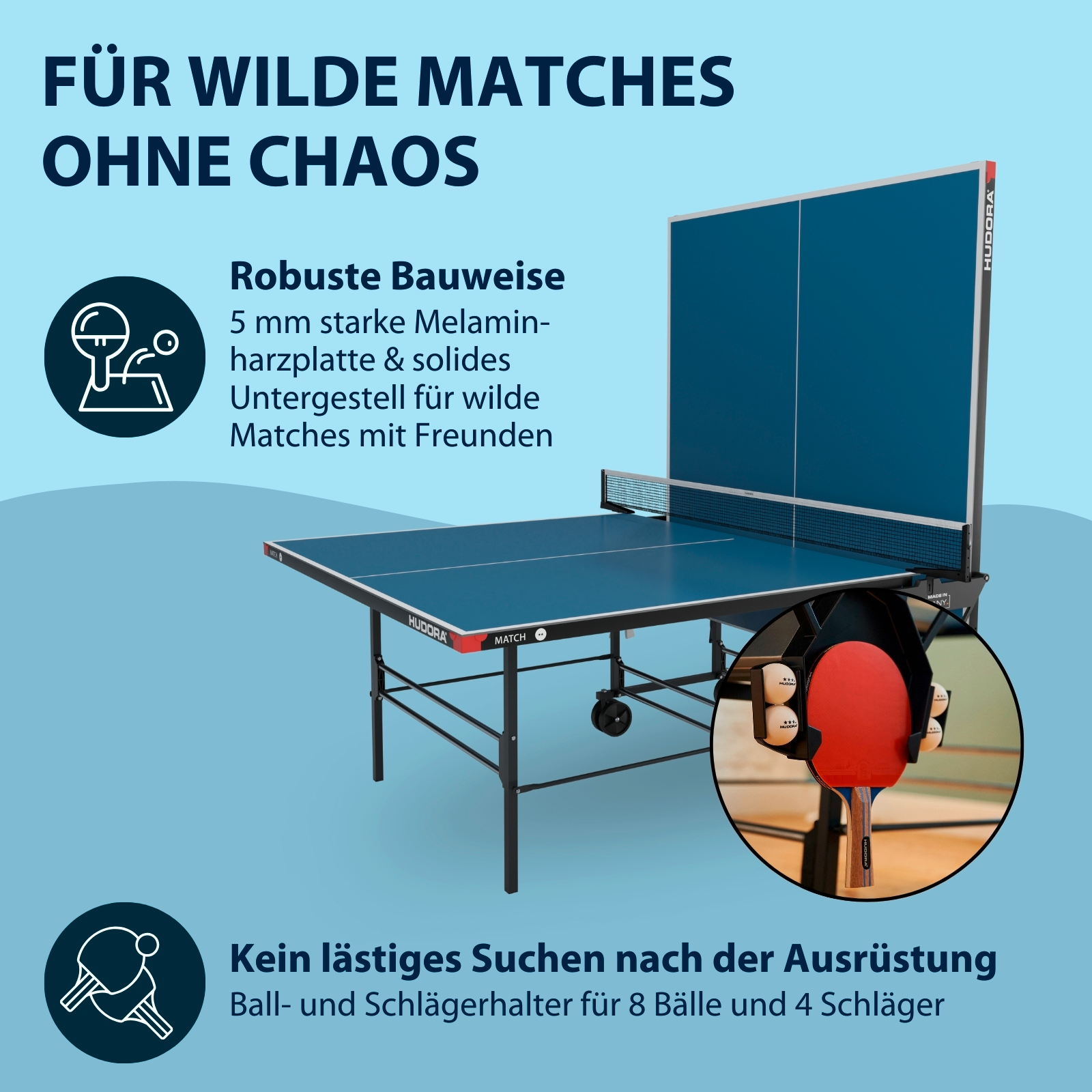 HUDORA Tischtennisplatte Match, Bild 5 von 7
