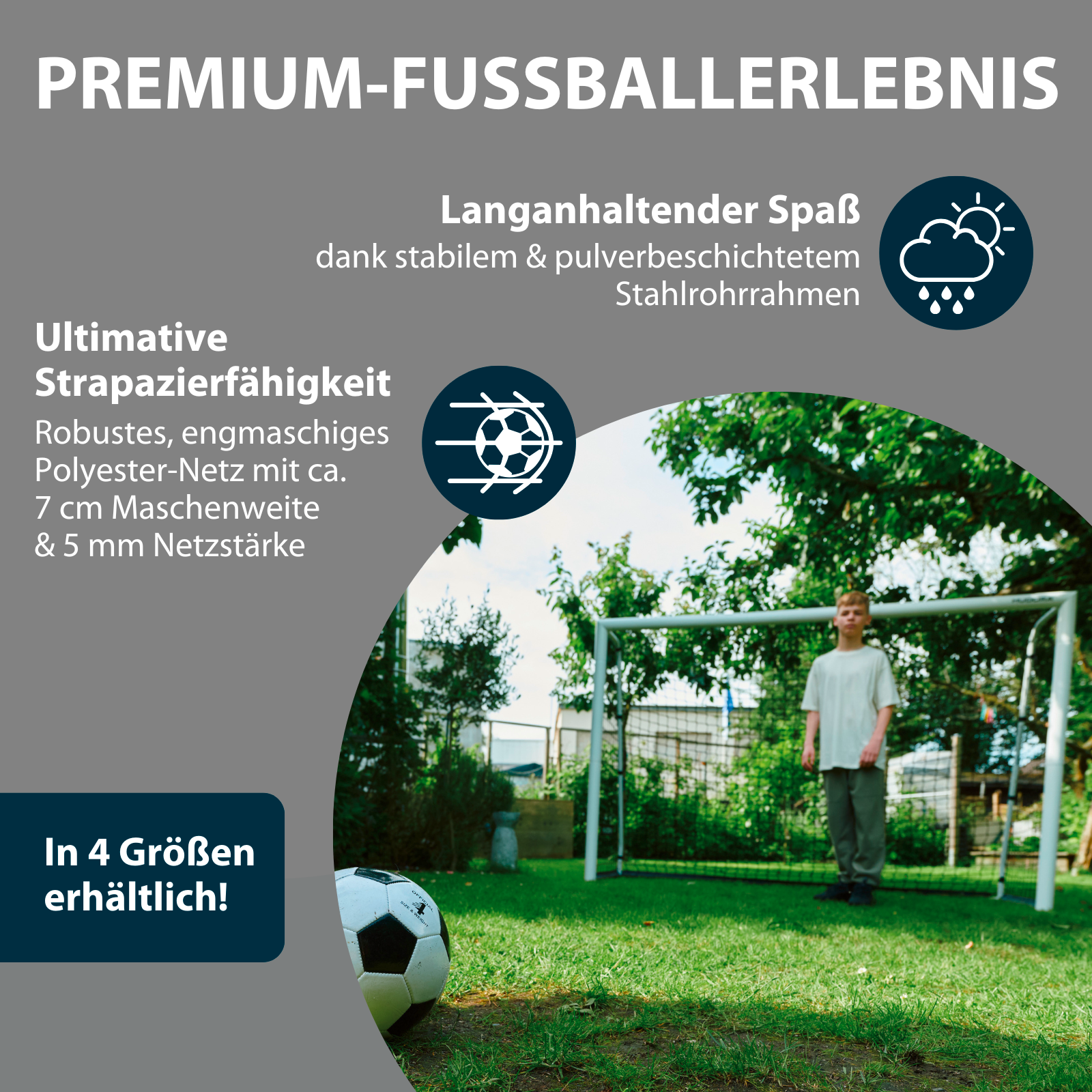 HUDORA Fußballtor Advanced 300 White, Bild 3 von 7