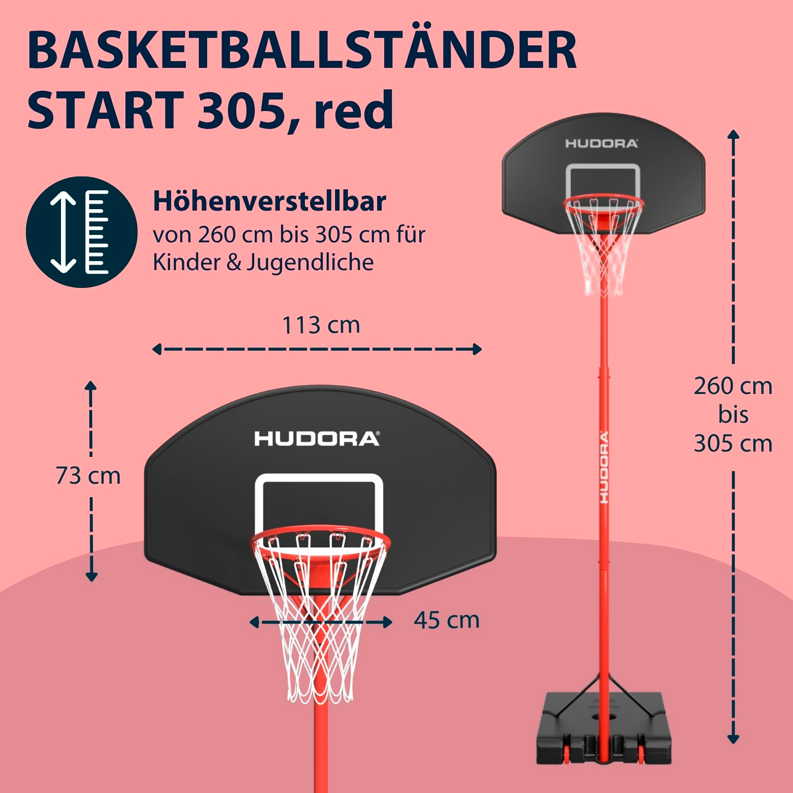 HUDORA Start Basketballständer 305, Bild 2 von 6
