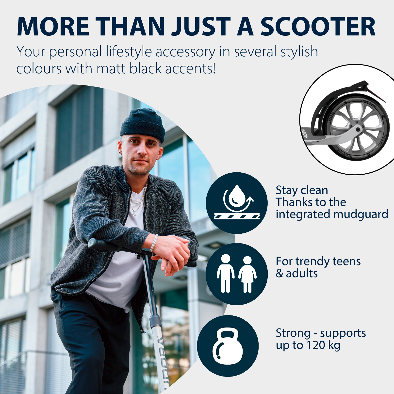 HUDORA BigWheel® 230 Advanced, scooter black, image 6 from 7