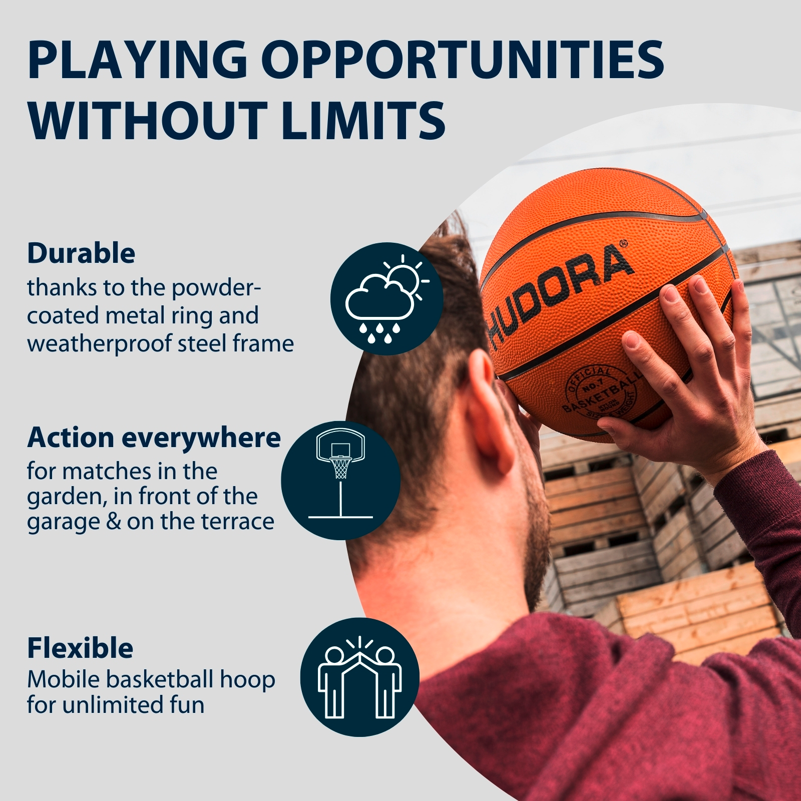 HUDORA Basketballständer XXL 305, image 4 from 6