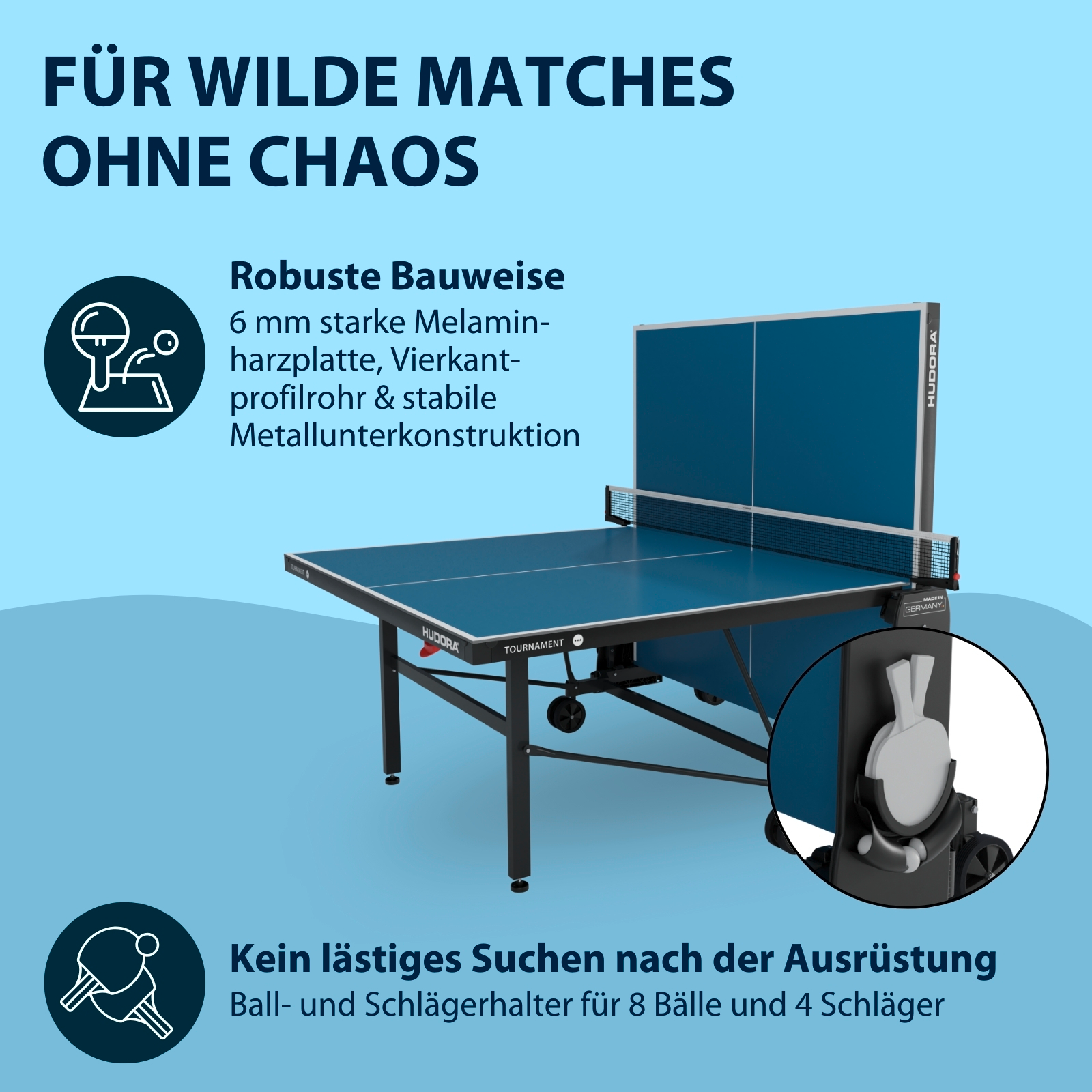 HUDORA Tischtennisplatte Tournament, Bild 6 von 8