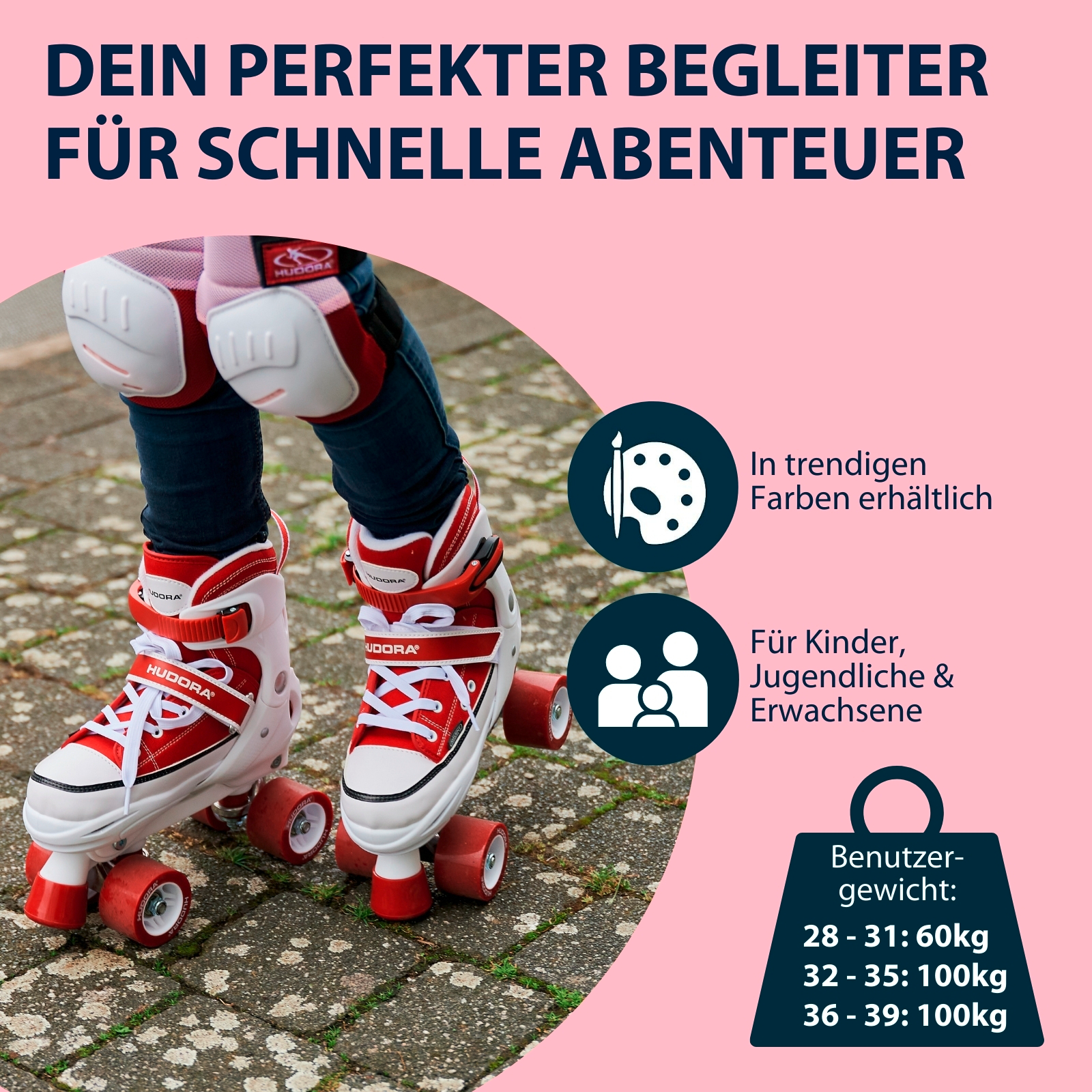 HUDORA Rollschuh Sneaker, amber, Gr. 28-39, Bild 6 von 7