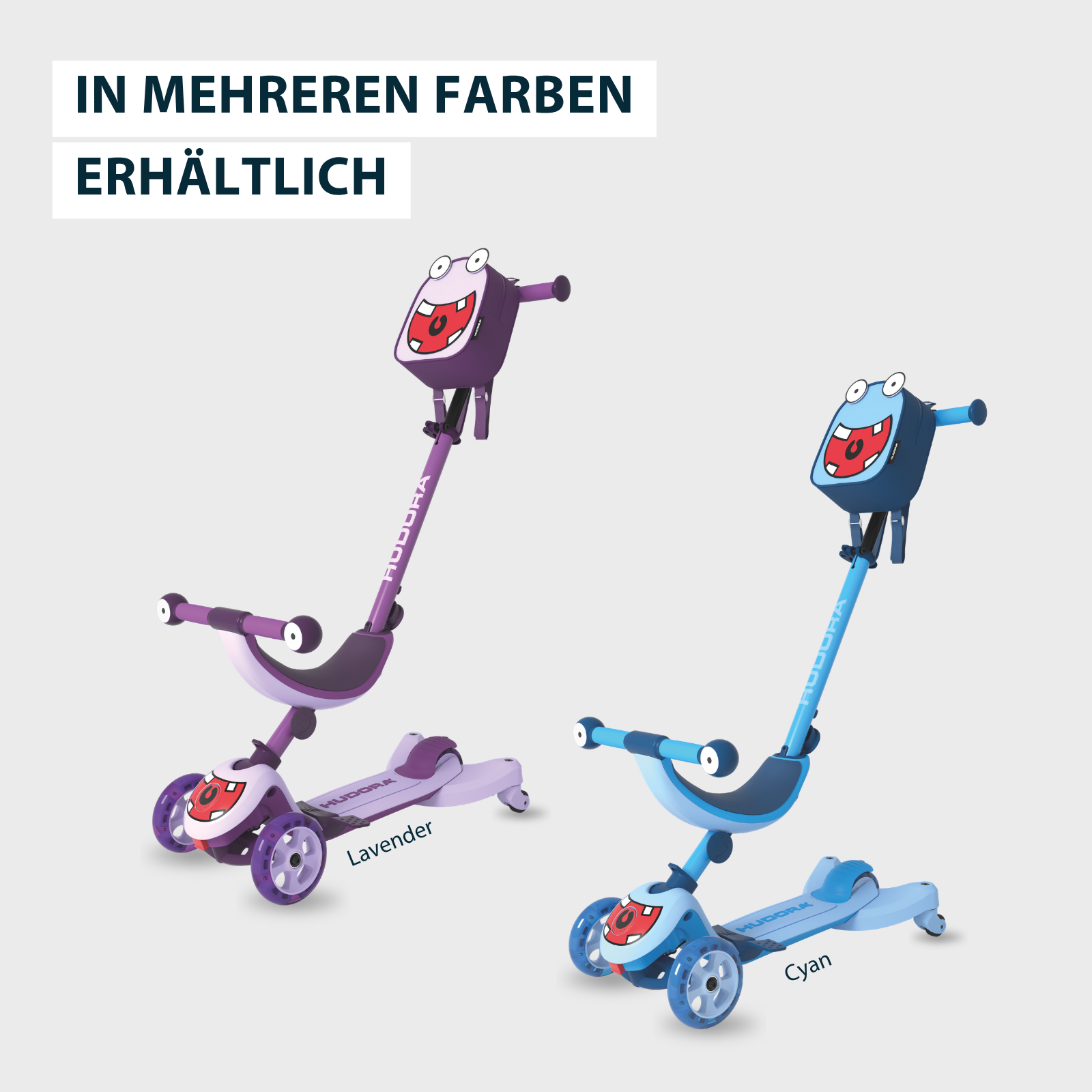 HUDORA 4-in-1-Scooter Rollf cyan, Bild 6 von 7