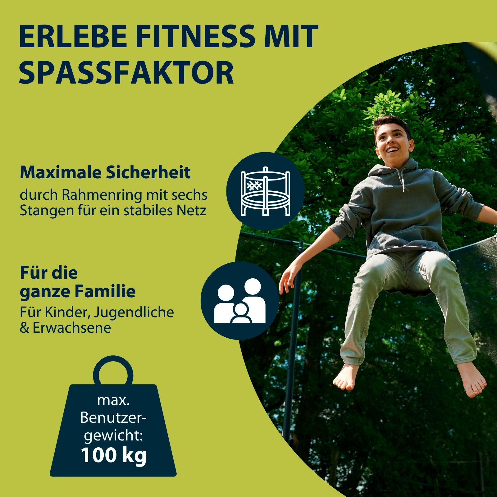 HUDORA Fabulous Trampolin 400V, Bild 6 von 7