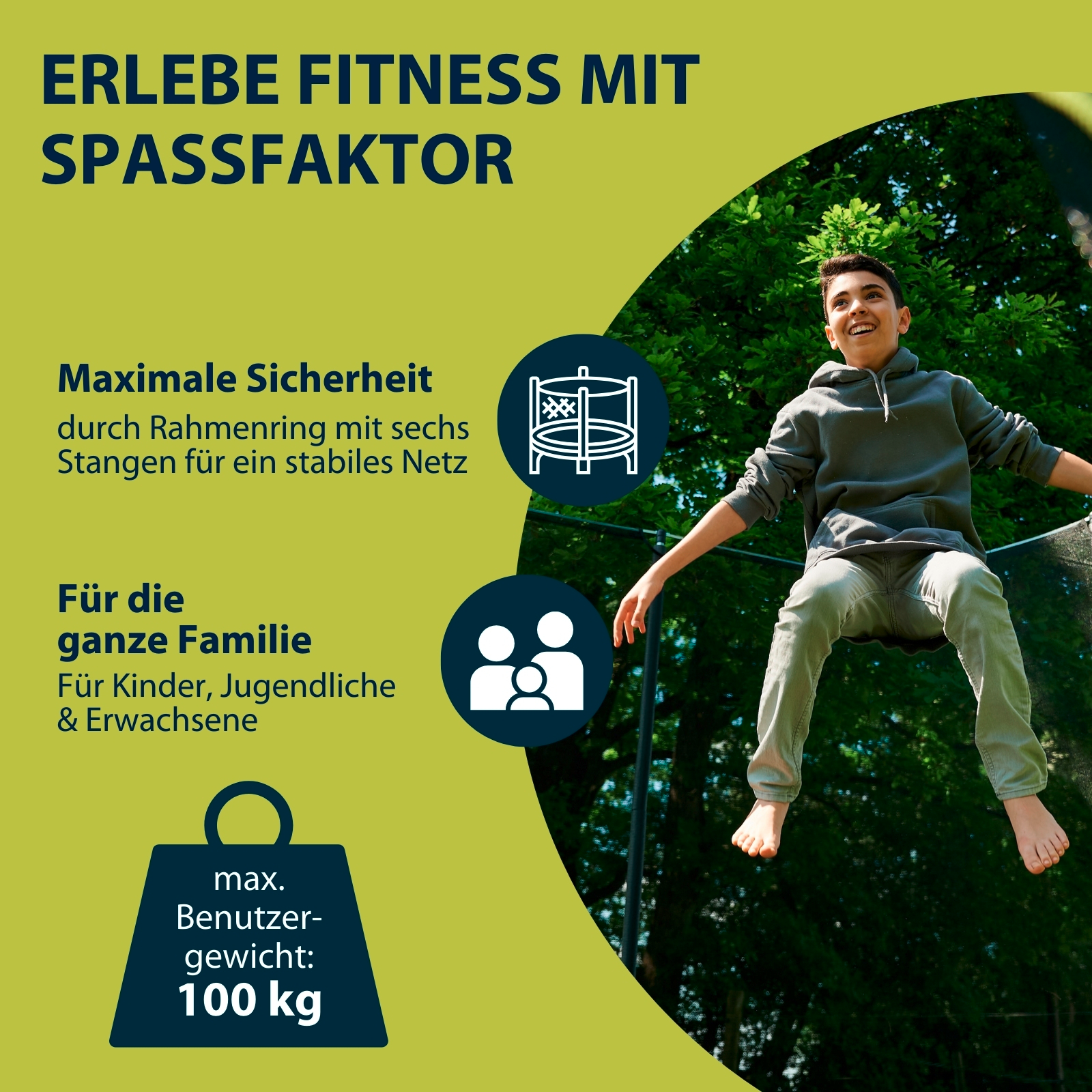 HUDORA Fabulous Trampolin 300V, Bild 6 von 7