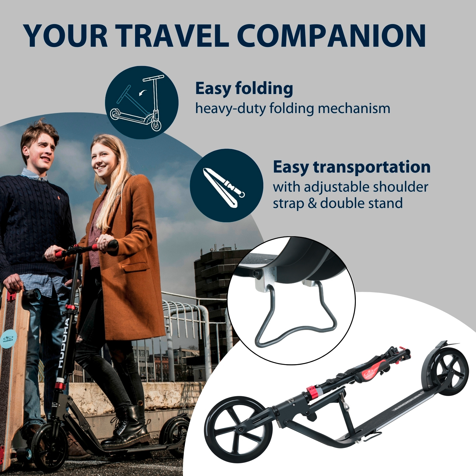 HUDORA BigWheel® Style 230, scooter black, image 4 from 7