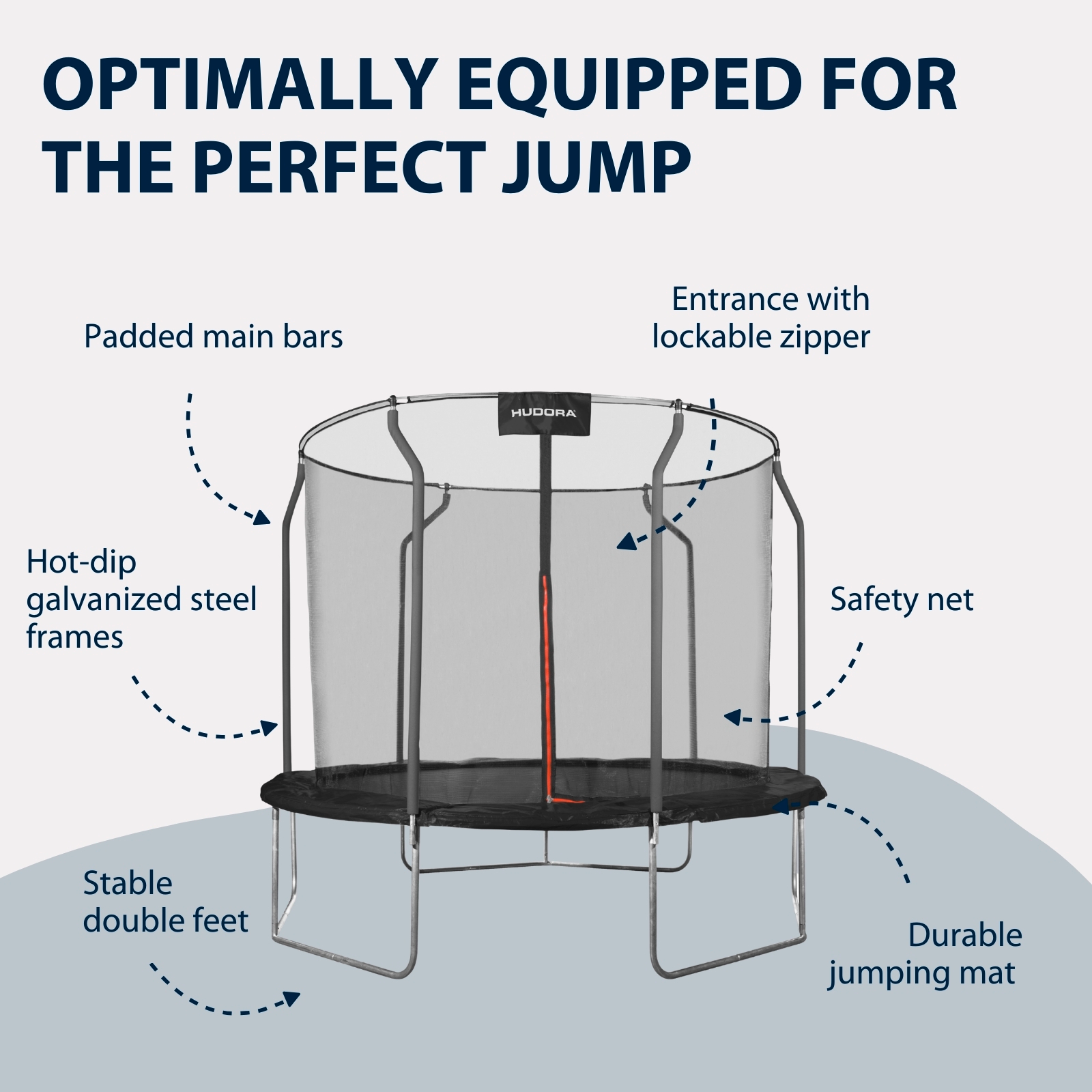 HUDORA First Trampoline 400V, image 3 from 7