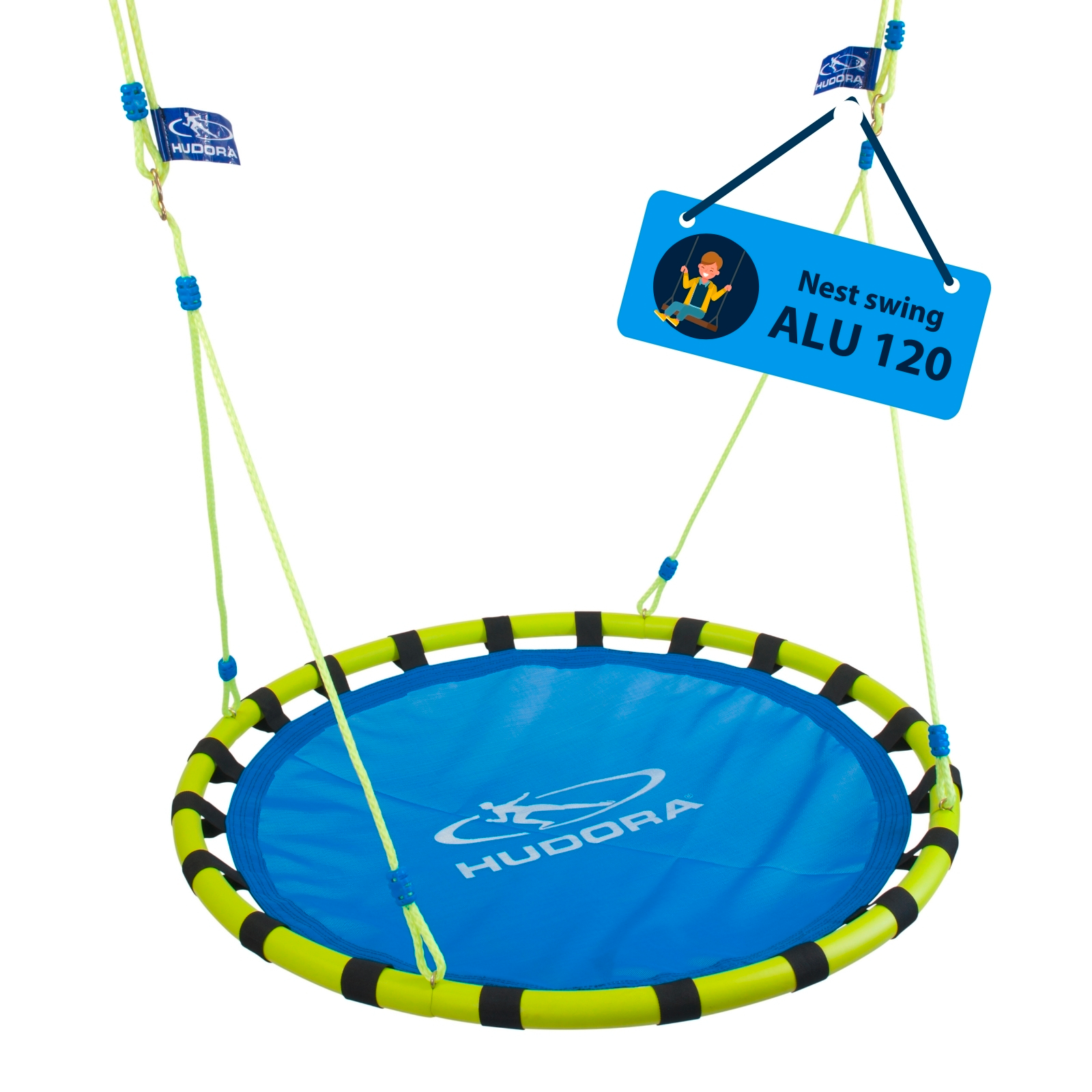 HUDORA Nestschaukel Alu 120, blau/gelb