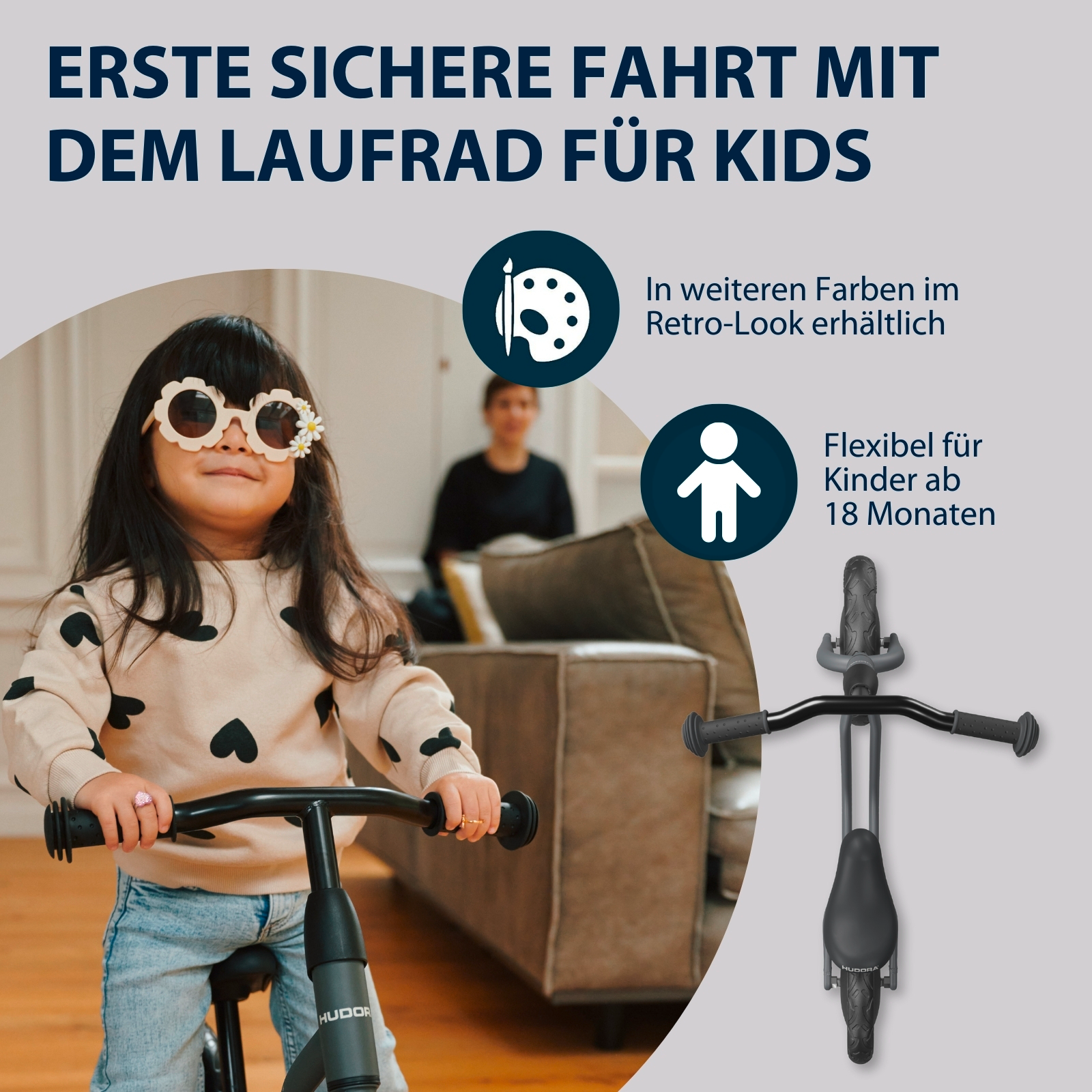 HUDORA Laufrad Cruisy, shadow, Bild 5 von 6